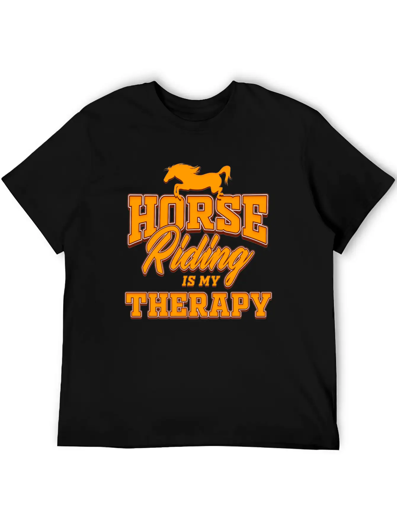 Pony Horse - Horse Riding Therapy Unisex Casual T-Shirt – Clean Design For Daily Comfort