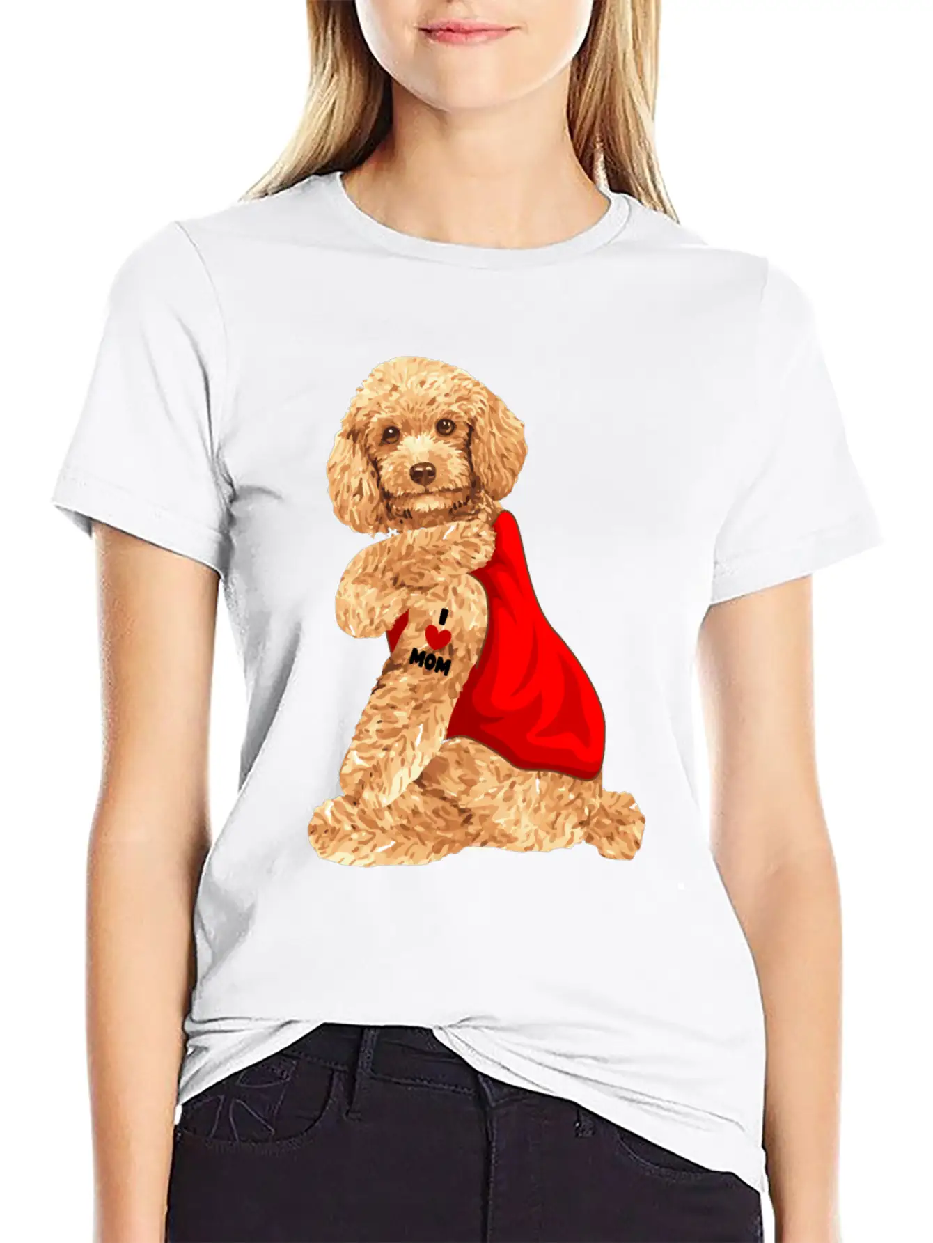 Poodle Dog Mama Dog Seat Gift Classic Fit Graphic Tee For Daily Comfort – Unisex Cotton Shirt