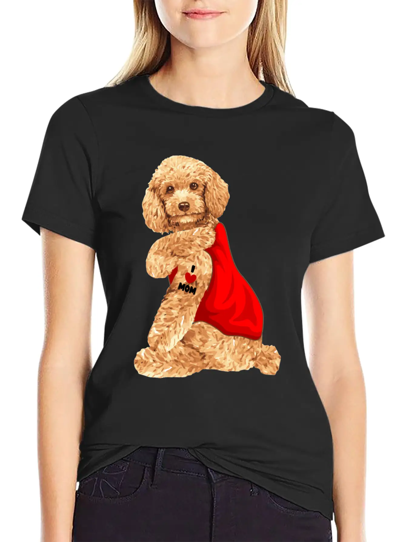 Poodle Dog Mama Dog Seat Gift Classic Fit Graphic Tee For Daily Comfort – Unisex Cotton Shirt