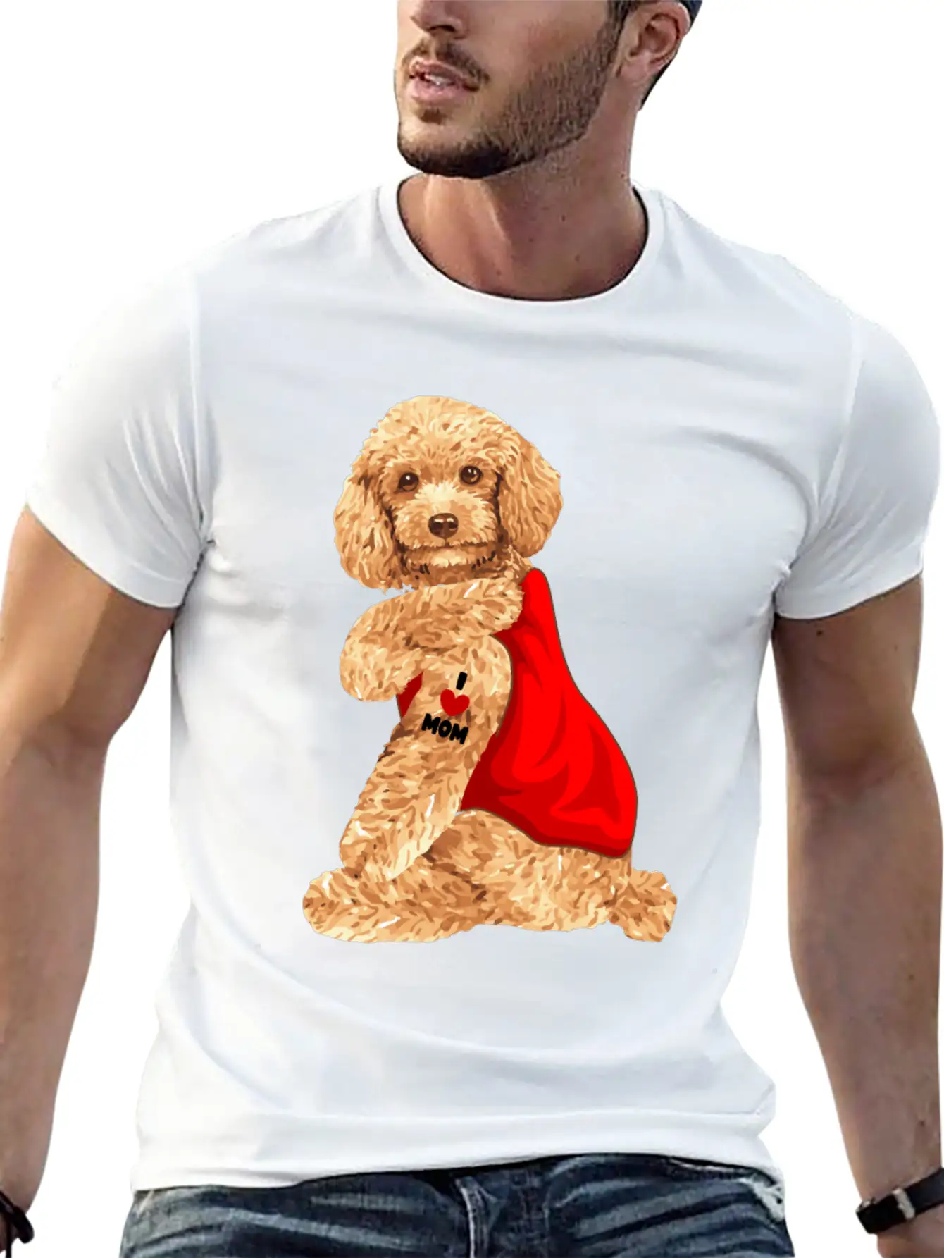 Poodle Dog Mama Dog Seat Gift Classic Fit Graphic Tee For Daily Comfort – Unisex Cotton Shirt