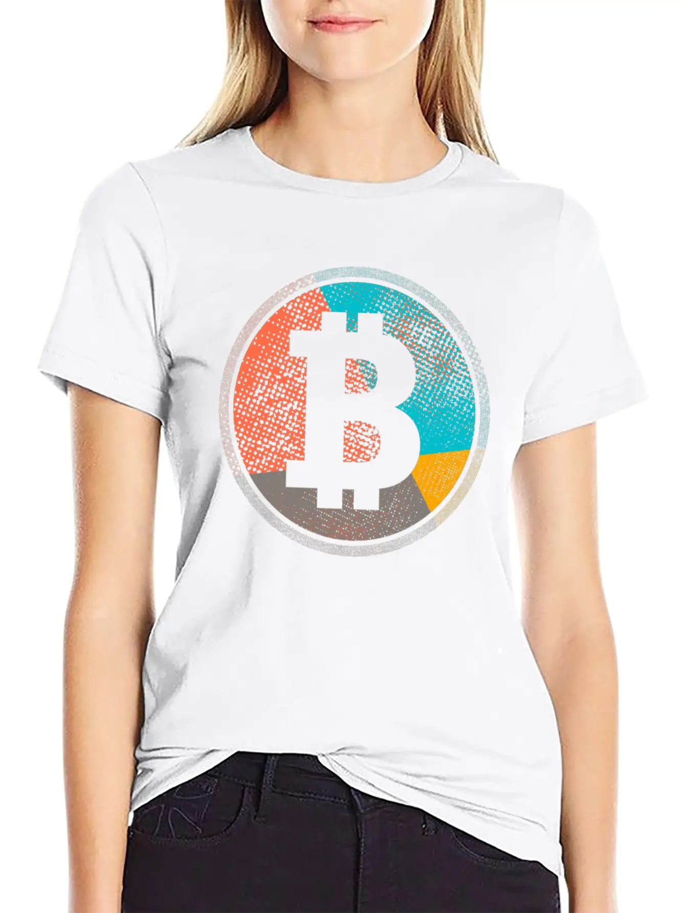 Pop Art Vintage Retro Bitcoin Cryptocurrency Unisex Casual T-Shirt – Clean Design For Daily Comfort