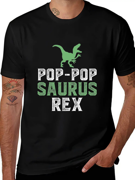 Pop Pop Saurus Rex Basic Graphic T-Shirt – Daily Comfort In Soft Cotton