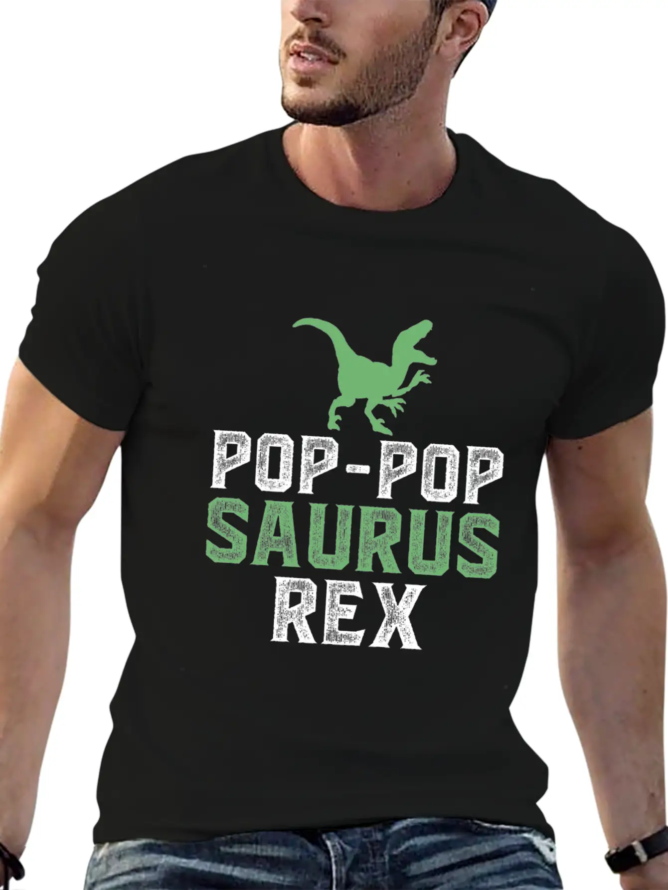 Pop Pop Saurus Rex Basic Graphic T-Shirt – Daily Comfort In Soft Cotton