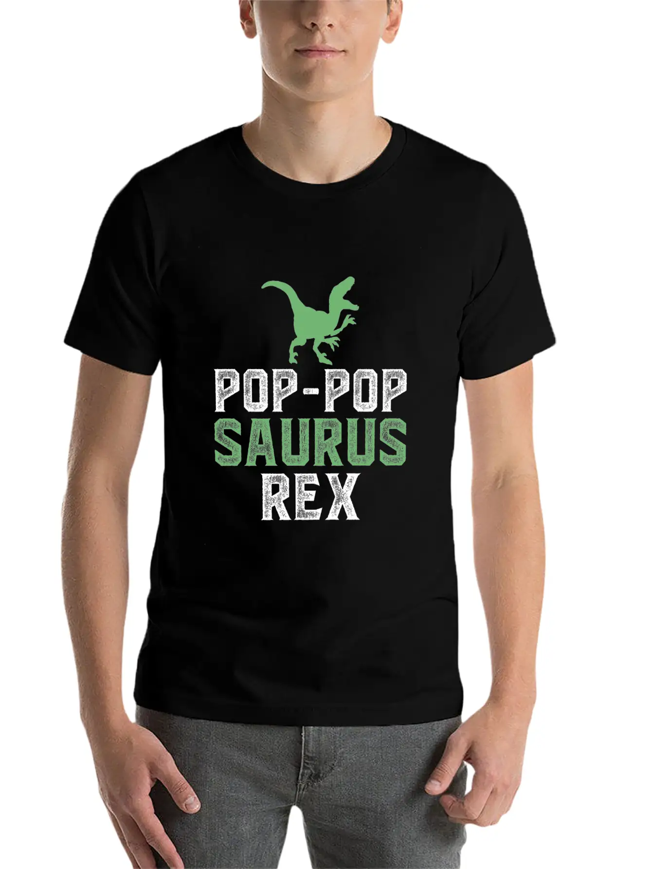 Pop Pop Saurus Rex Basic Graphic T-Shirt – Daily Comfort In Soft Cotton