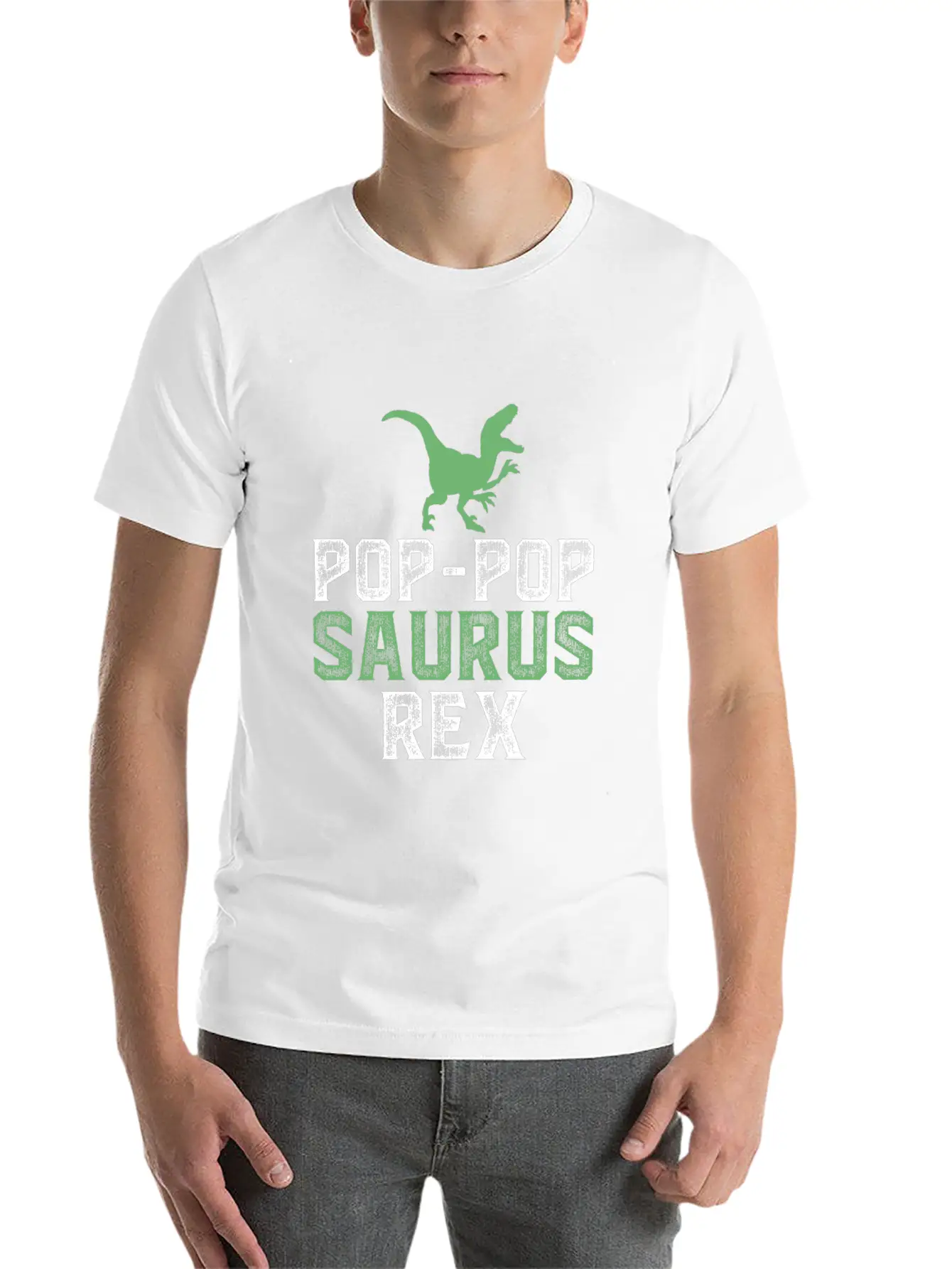 Pop Pop Saurus Rex Basic Graphic T-Shirt – Daily Comfort In Soft Cotton