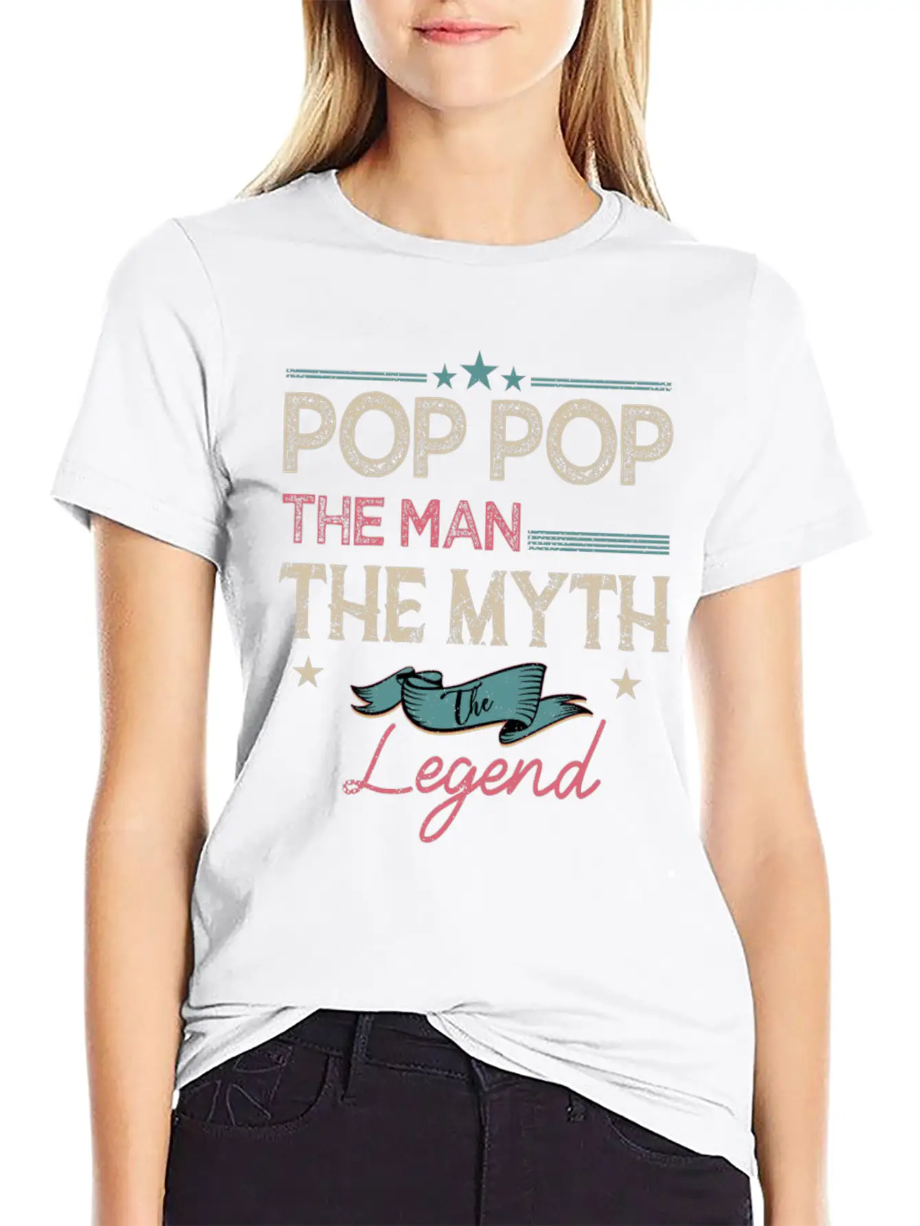 Pop Pop The Man The Myth The Legend Classic Fit Graphic Tee For Daily Comfort – Unisex Cotton Shirt