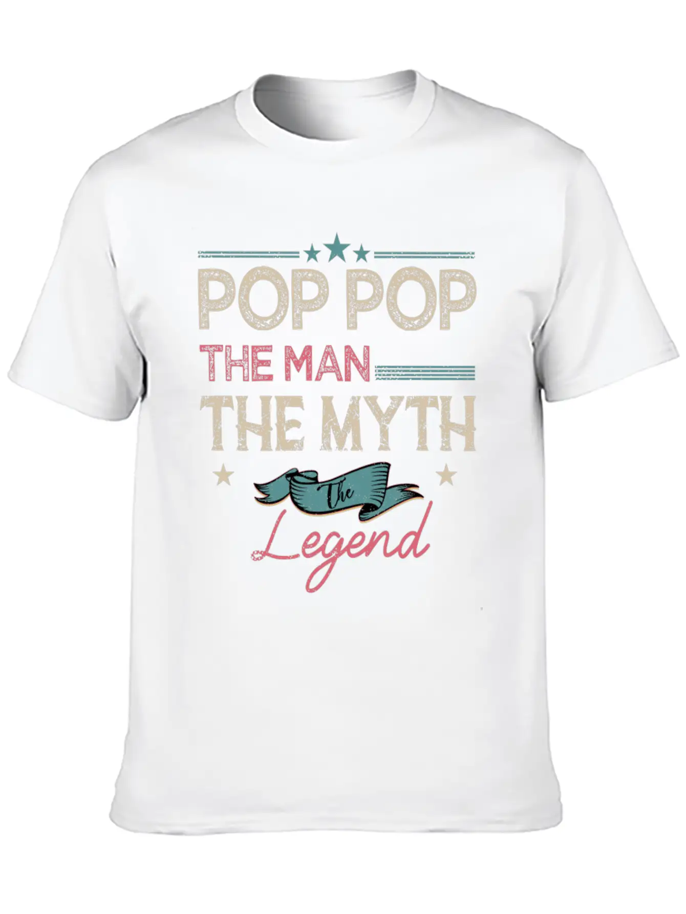 Pop Pop The Man The Myth The Legend Classic Fit Graphic Tee For Daily Comfort – Unisex Cotton Shirt