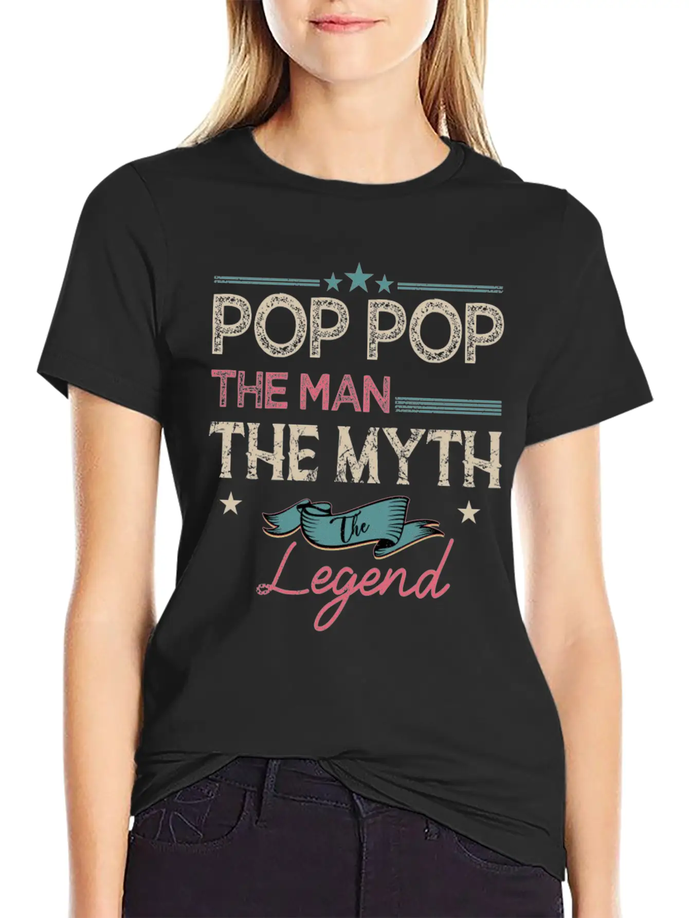 Pop Pop The Man The Myth The Legend Classic Fit Graphic Tee For Daily Comfort – Unisex Cotton Shirt