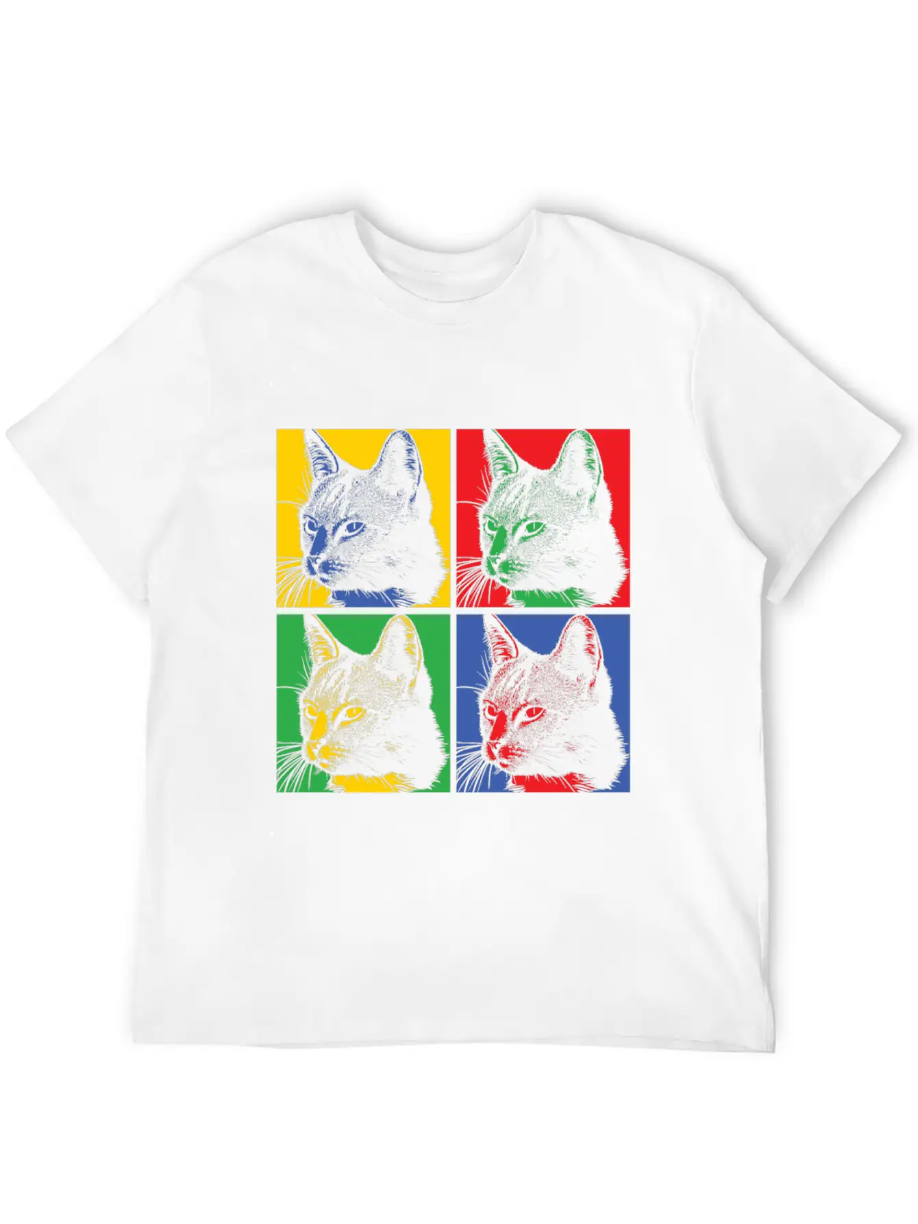 Popart Cat Basic Graphic T-Shirt – Daily Comfort In Soft Cotton