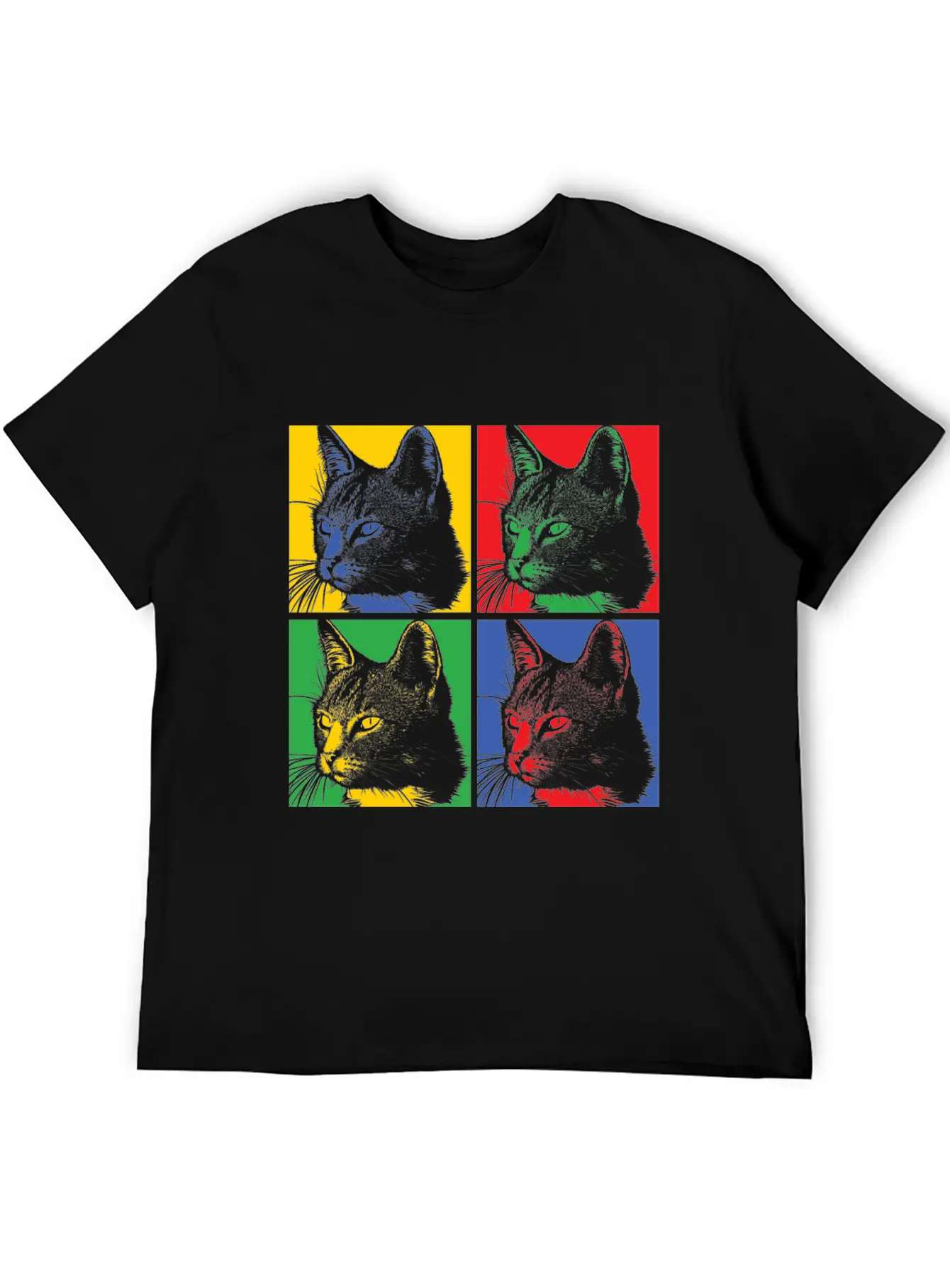 Popart Cat Basic Graphic T-Shirt – Daily Comfort In Soft Cotton