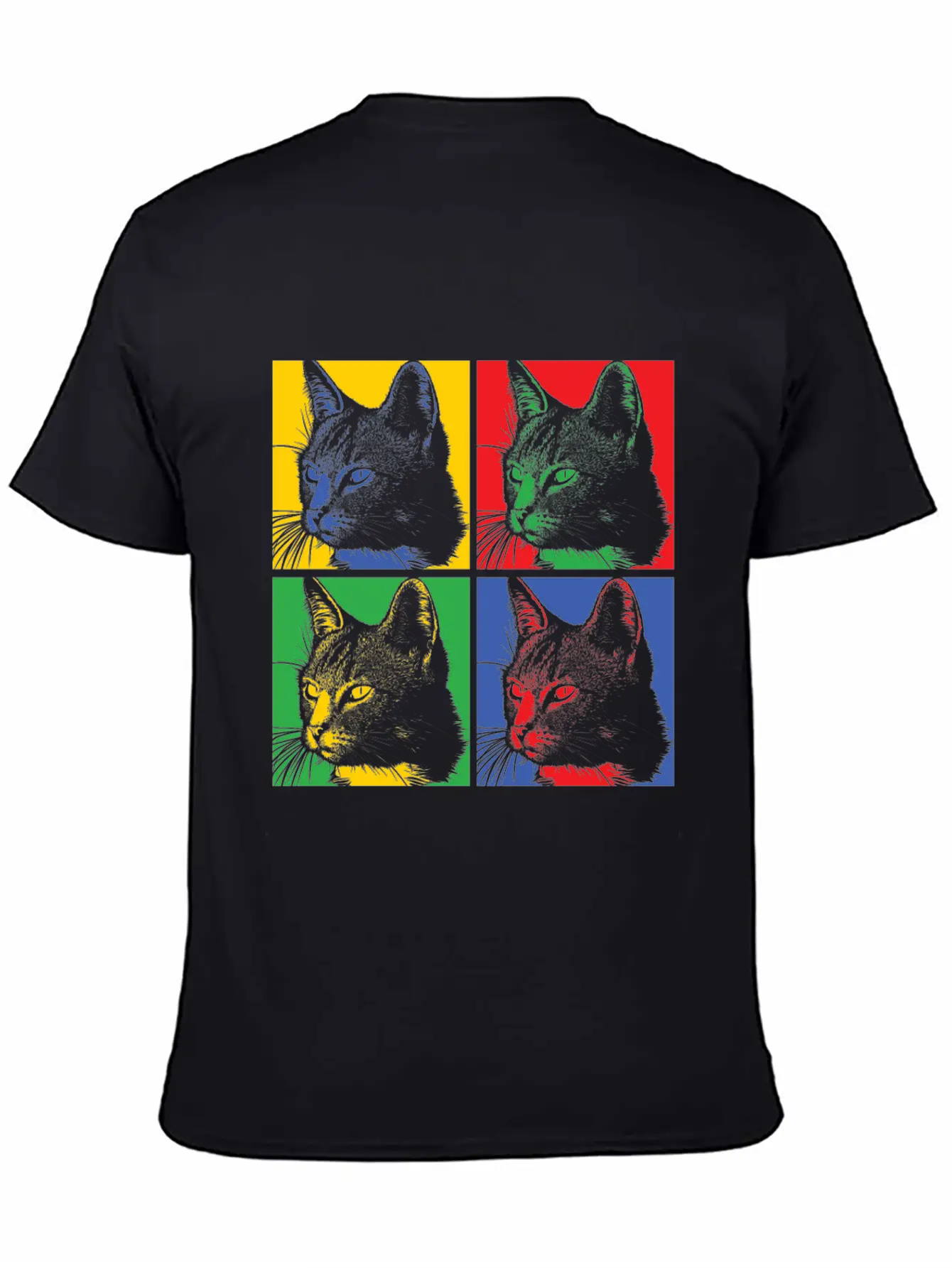 Popart Cat Basic Graphic T-Shirt – Daily Comfort In Soft Cotton