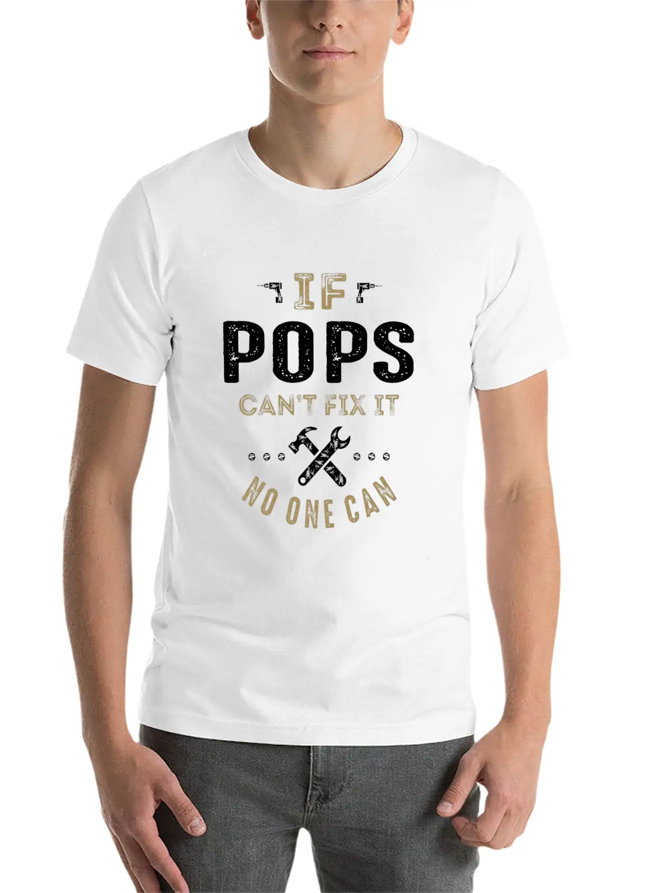 Pops Can Fix It Modern Fit Casual T-Shirt ��� Clean And Versatile Design