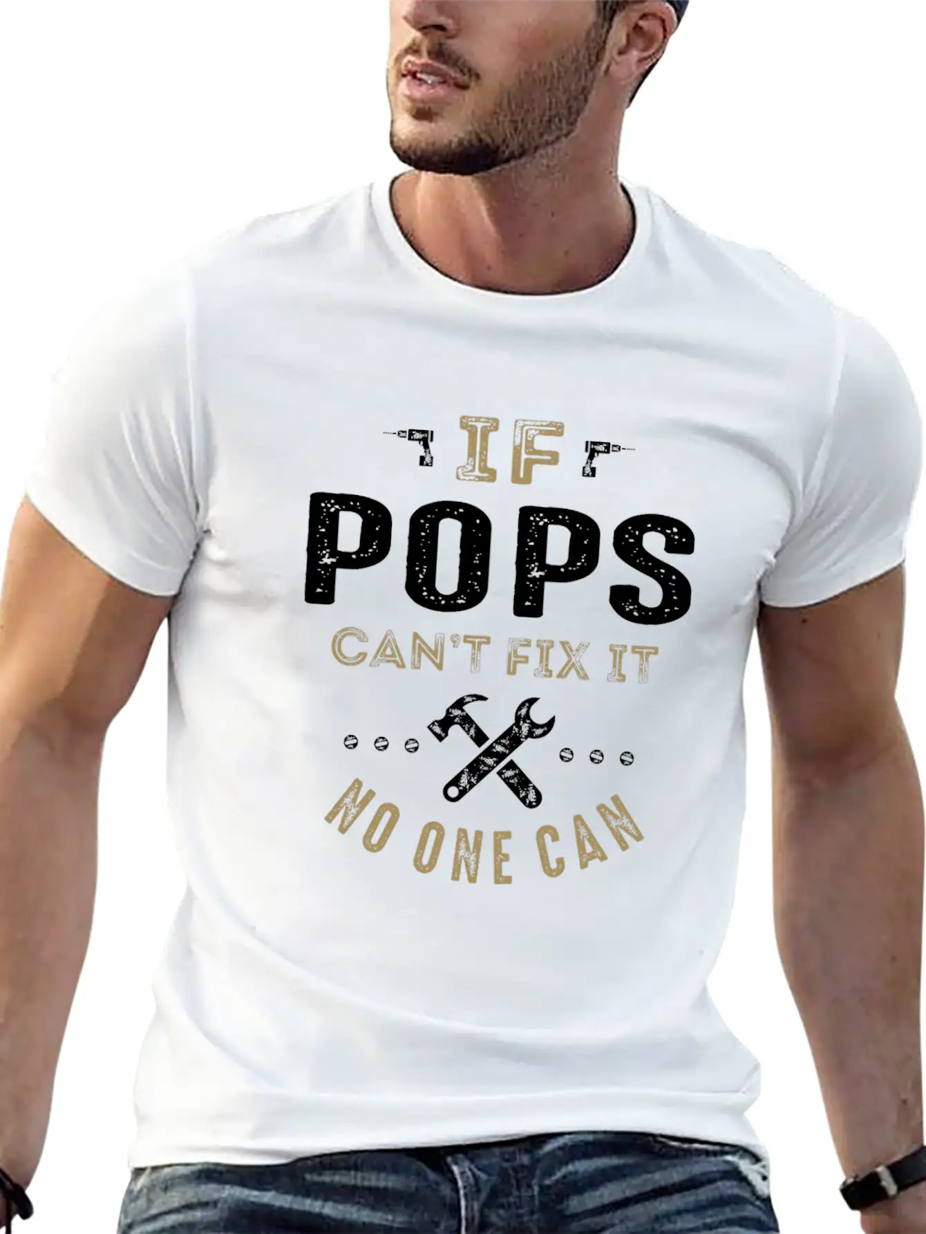 Pops Can Fix It Modern Fit Casual T-Shirt ��� Clean And Versatile Design