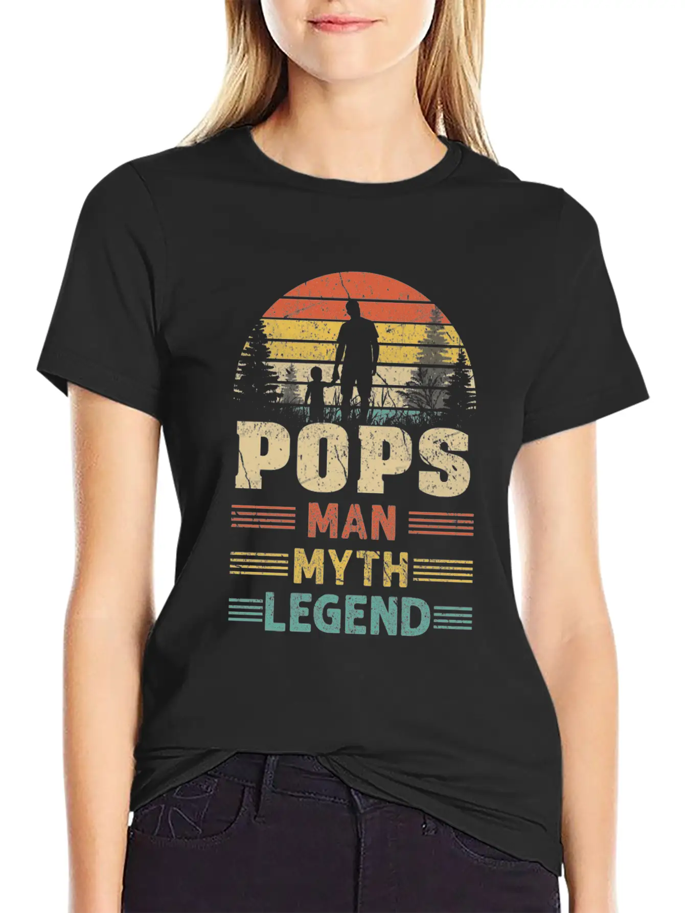 Pops Man Myth Legend Basic Graphic T-Shirt – Daily Comfort In Soft Cotton