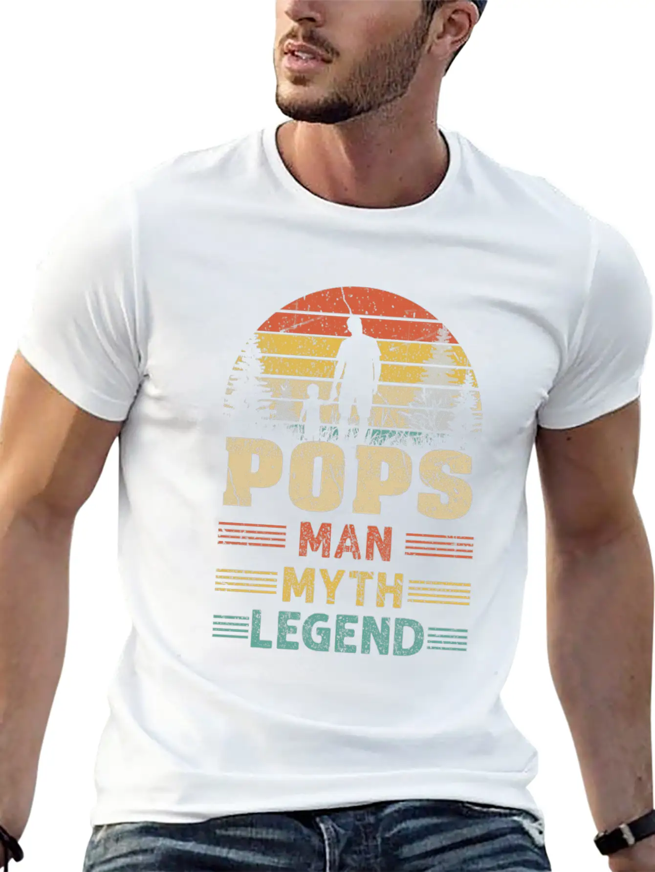 Pops Man Myth Legend Basic Graphic T-Shirt – Daily Comfort In Soft Cotton