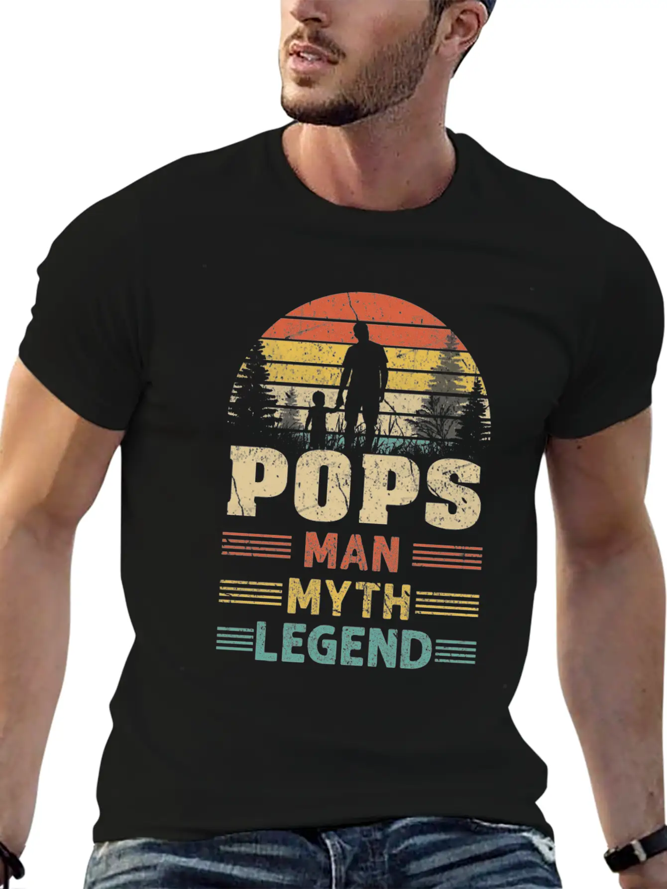Pops Man Myth Legend Basic Graphic T-Shirt – Daily Comfort In Soft Cotton