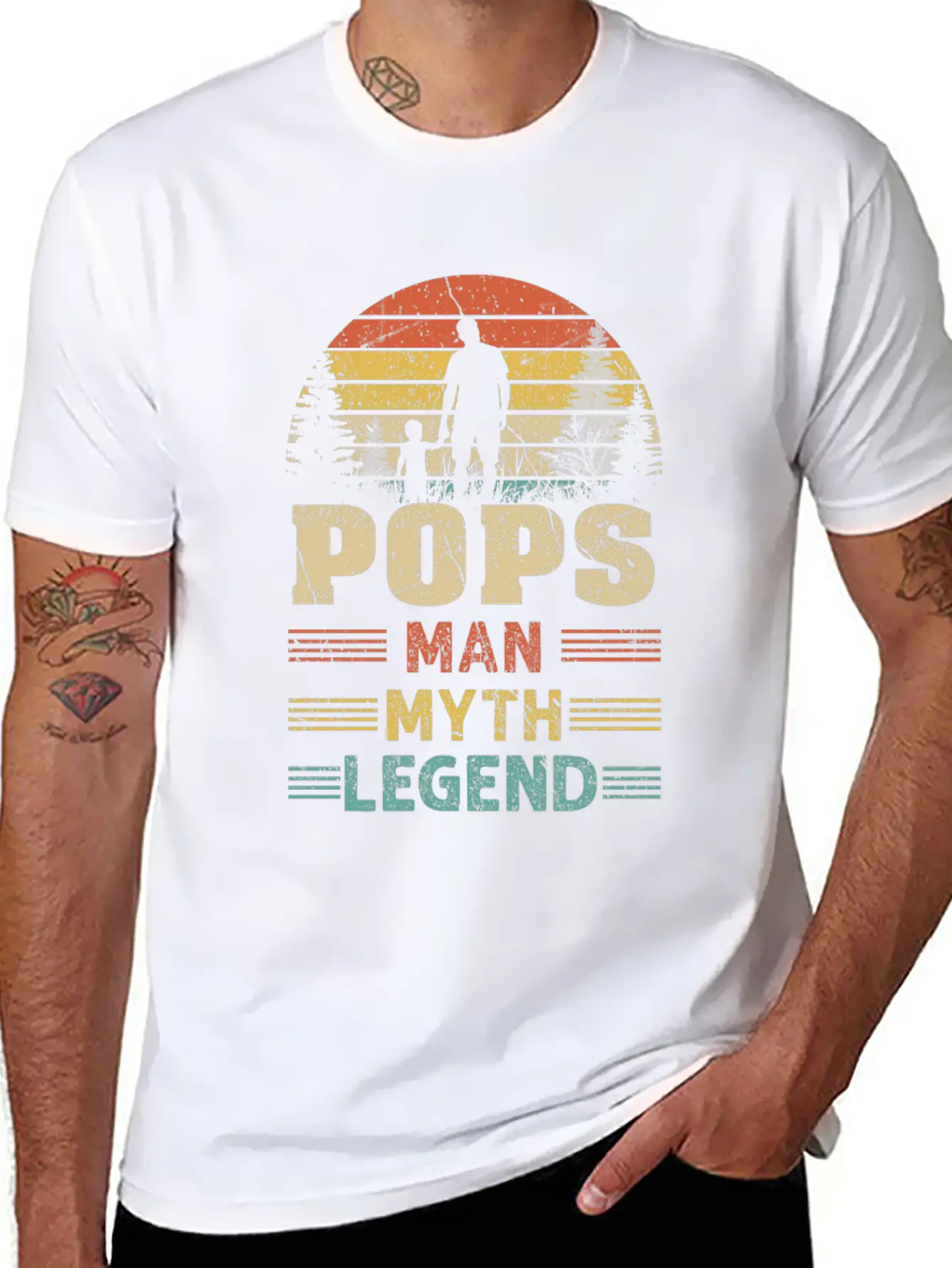 Pops Man Myth Legend Basic Graphic T-Shirt – Daily Comfort In Soft Cotton