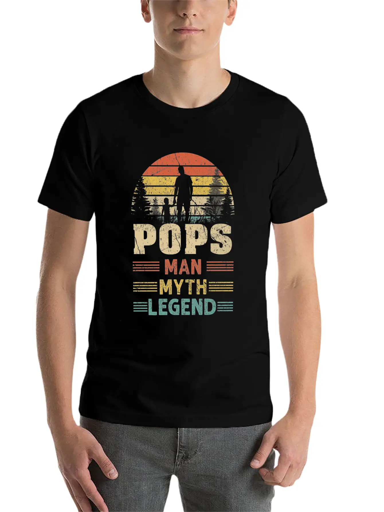 Pops Man Myth Legend Basic Graphic T-Shirt – Daily Comfort In Soft Cotton