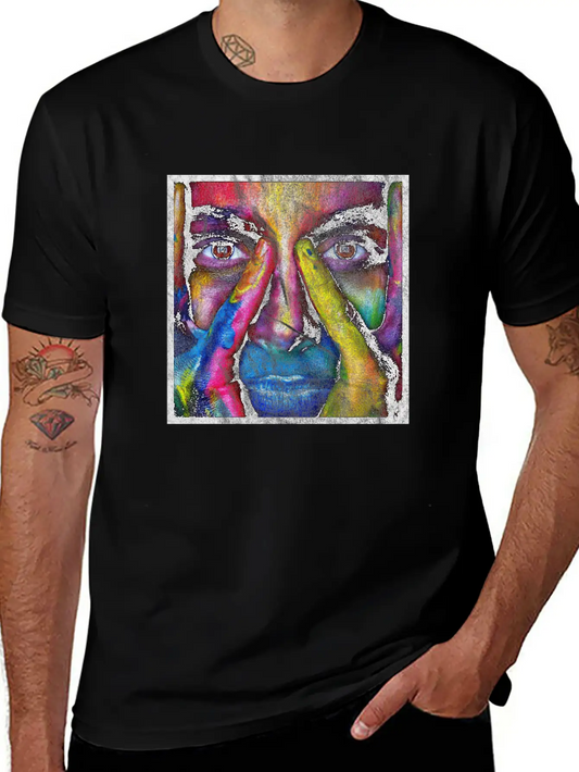 Portrait Colours Woman Colorful Face Bodypainting Comfortable Minimalist Graphic Tee – Summer Style Essential