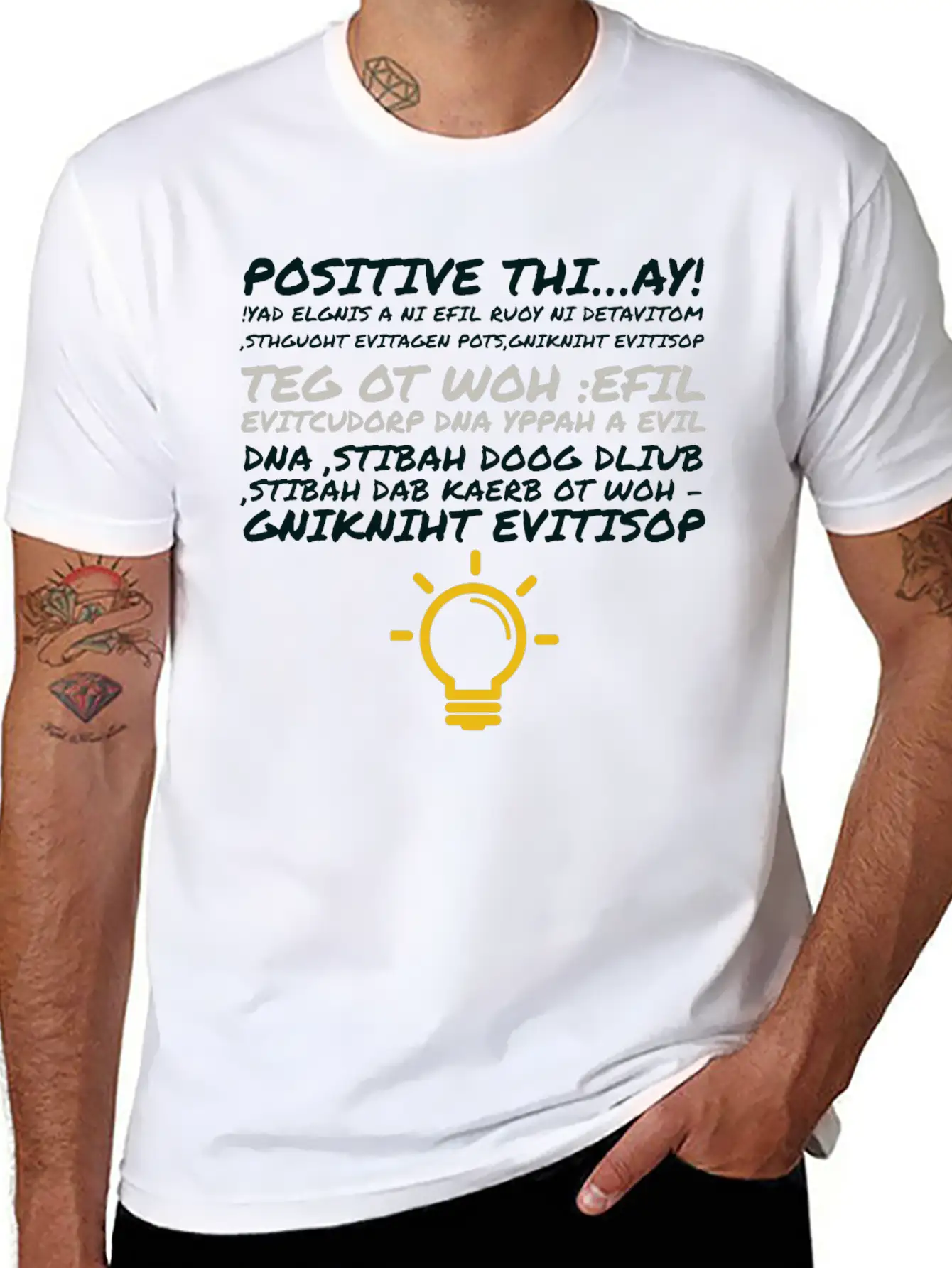 POSITIV Unisex Casual T-Shirt – Clean Design For Daily Comfort