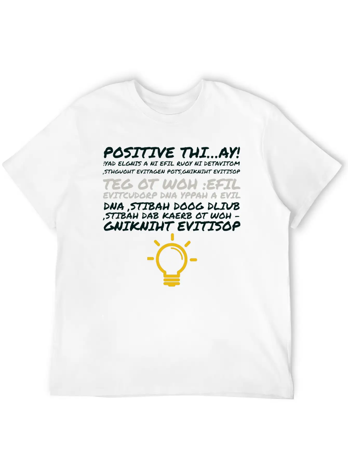 POSITIV Unisex Casual T-Shirt – Clean Design For Daily Comfort