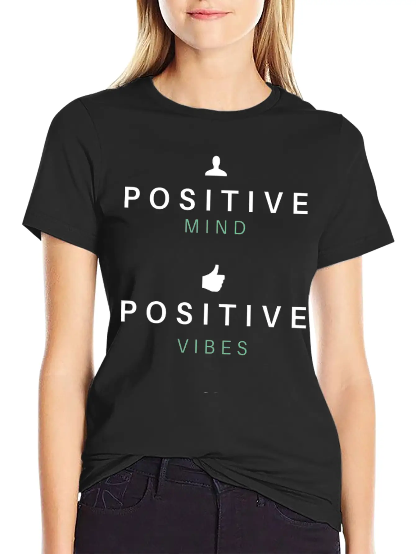 Positive Mind Positive Vibes Positive Life T-shirt Modern Fit Casual T-Shirt – Clean And Versatile Design