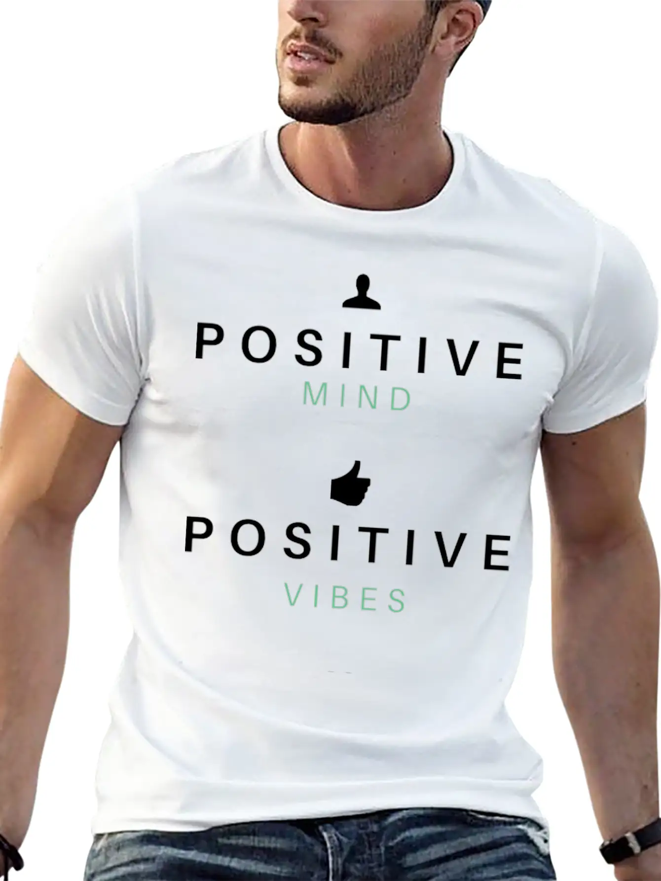 Positive Mind Positive Vibes Positive Life T-shirt Modern Fit Casual T-Shirt – Clean And Versatile Design