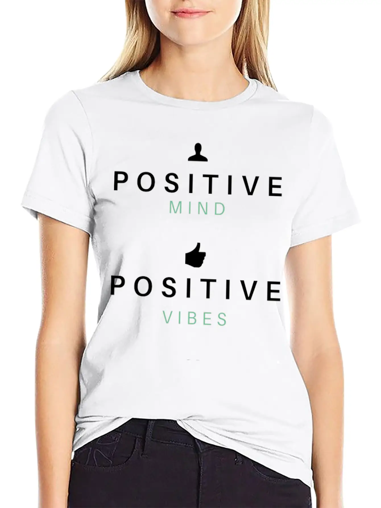 Positive Mind Positive Vibes Positive Life T-shirt Modern Fit Casual T-Shirt – Clean And Versatile Design