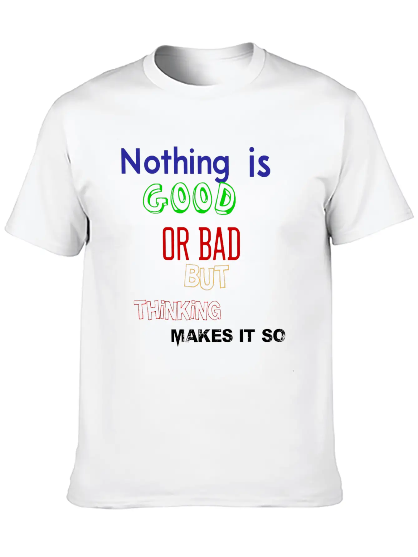 Positive Thought Lightweight Cotton T-Shirt – Daily Comfort Graphic Shirt