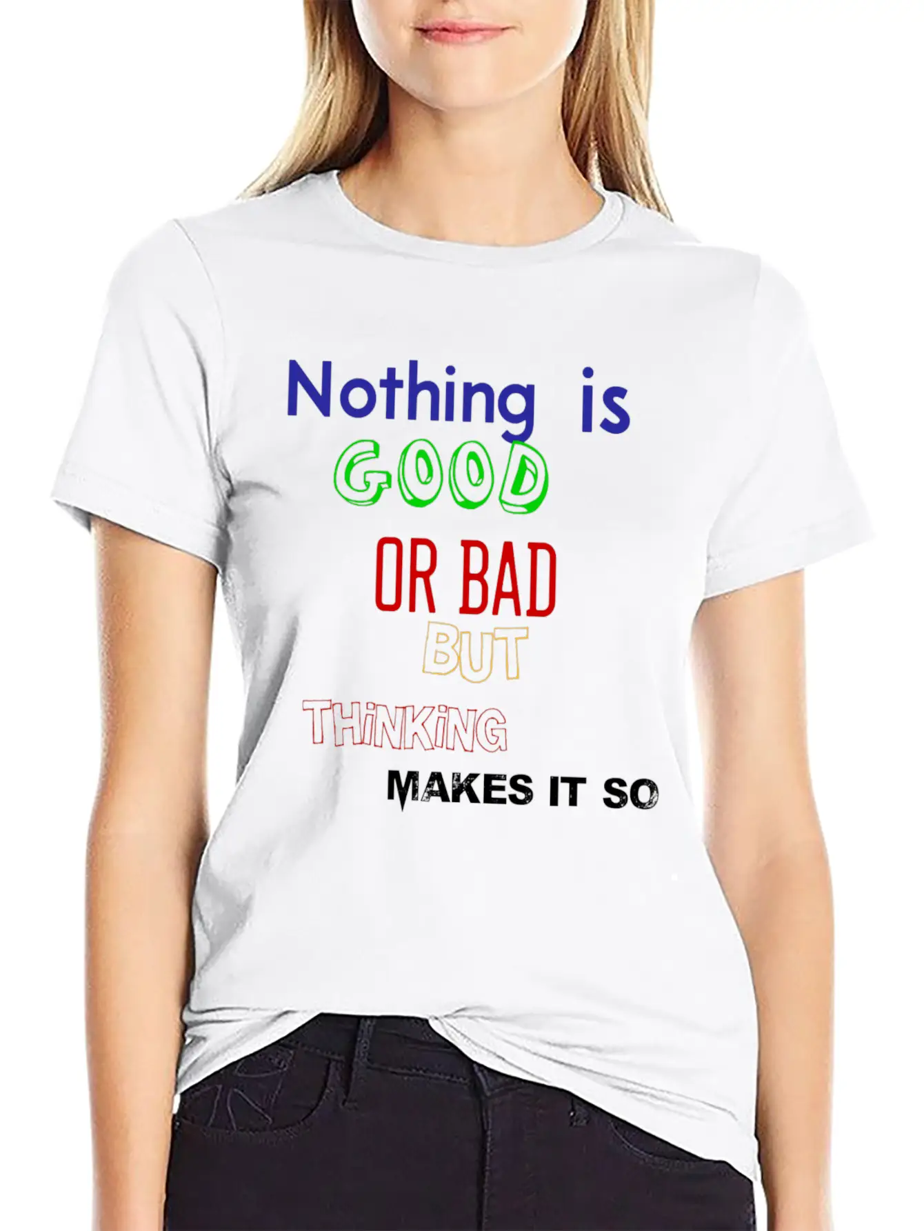 Positive Thought Lightweight Cotton T-Shirt – Daily Comfort Graphic Shirt