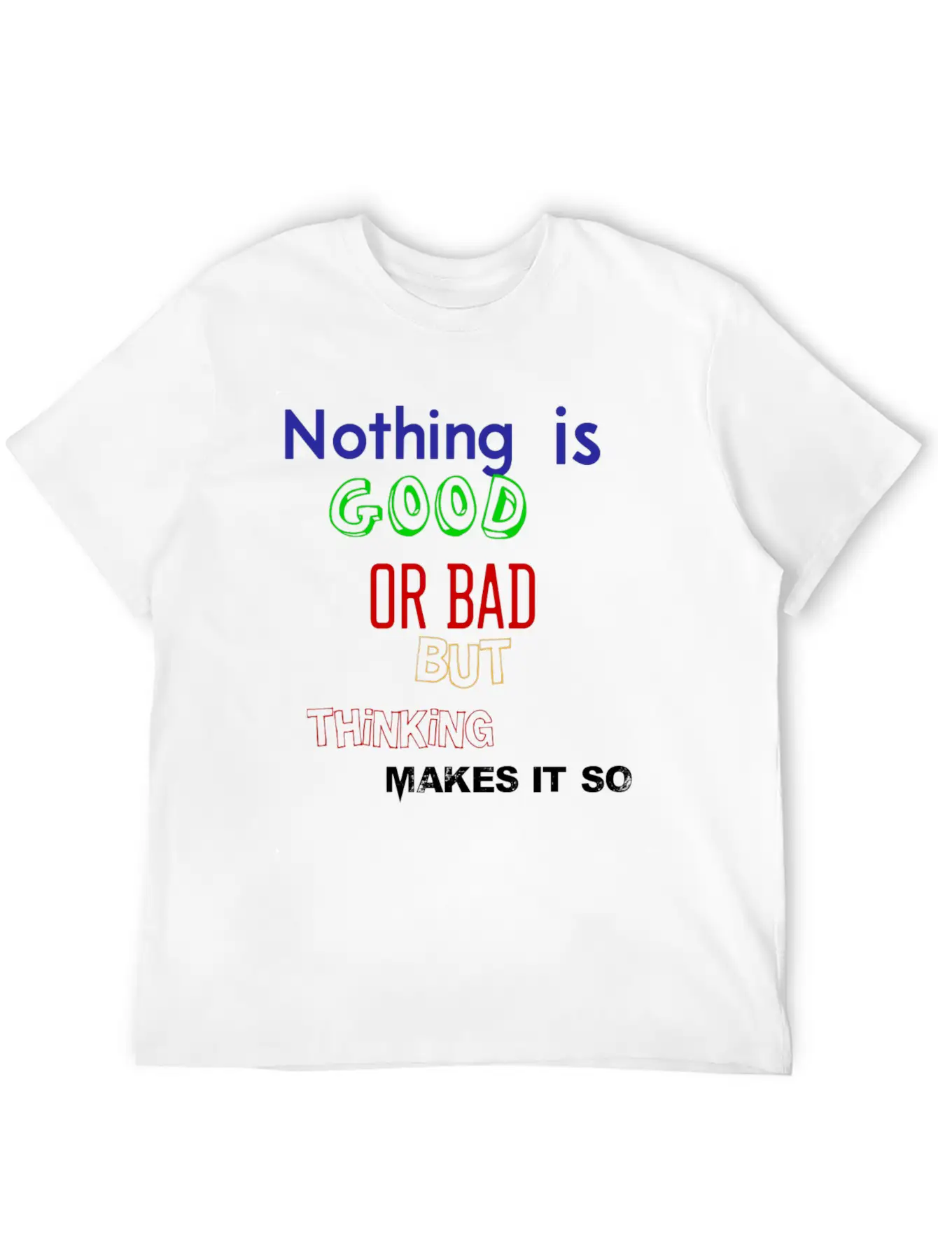 Positive Thought Lightweight Cotton T-Shirt – Daily Comfort Graphic Shirt