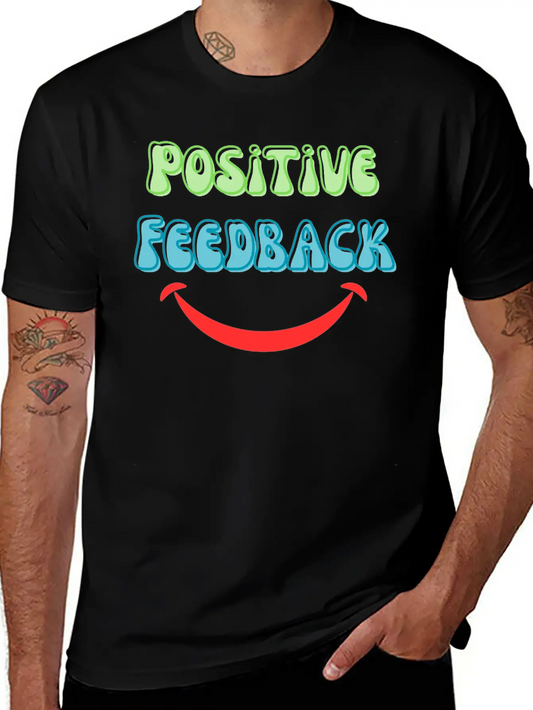 Positive Vibes Only – Motivational Retro Style Unisex Casual T-Shirt – Clean Design For Daily Comfort