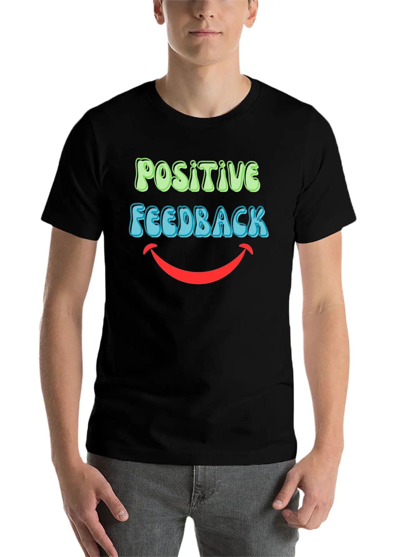 Positive Vibes Only – Motivational Retro Style Unisex Casual T-Shirt – Clean Design For Daily Comfort