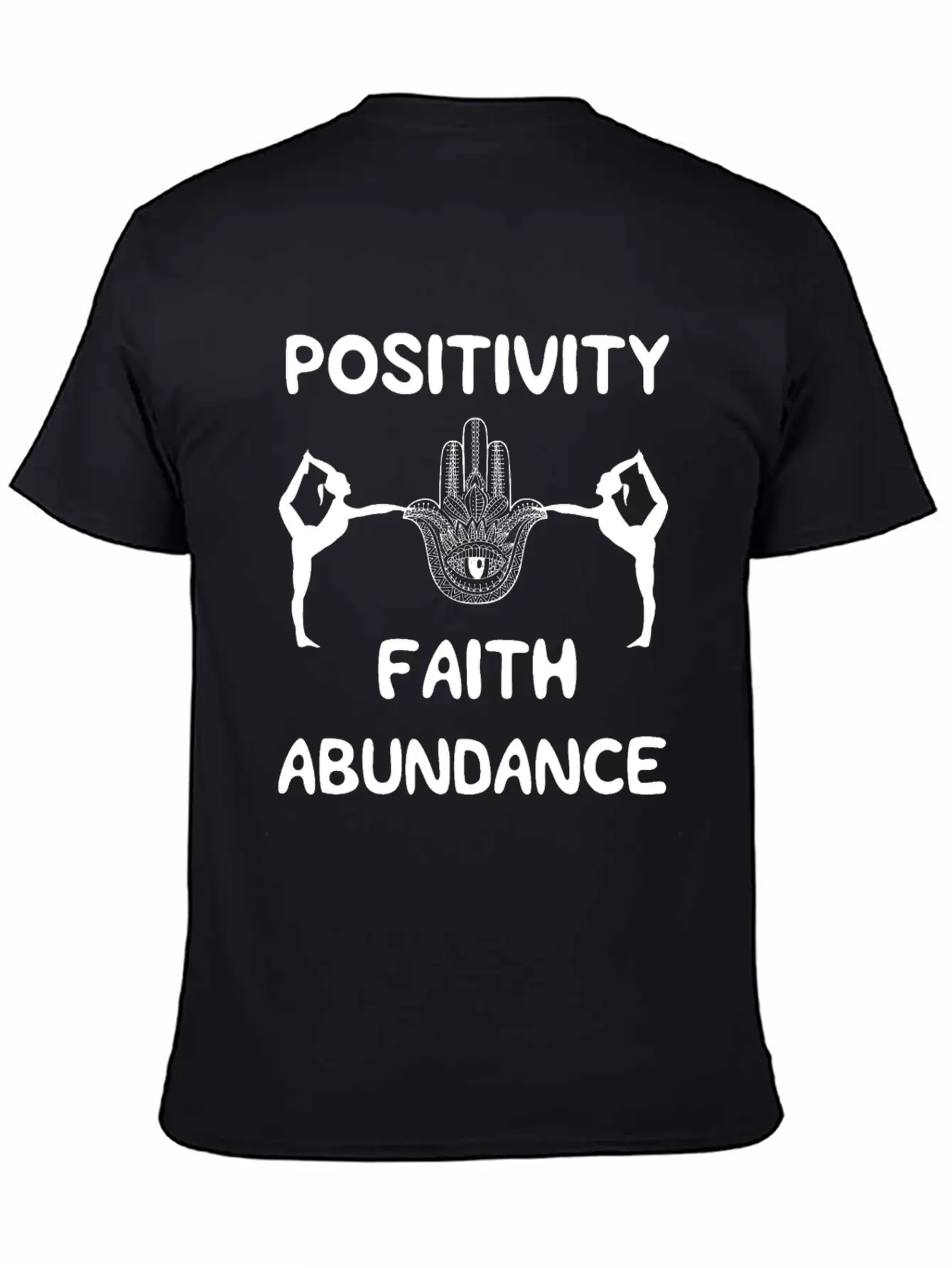POSITIVITY FAITH ABUNDANCE Modern Fit Casual T-Shirt – Clean And Versatile Design