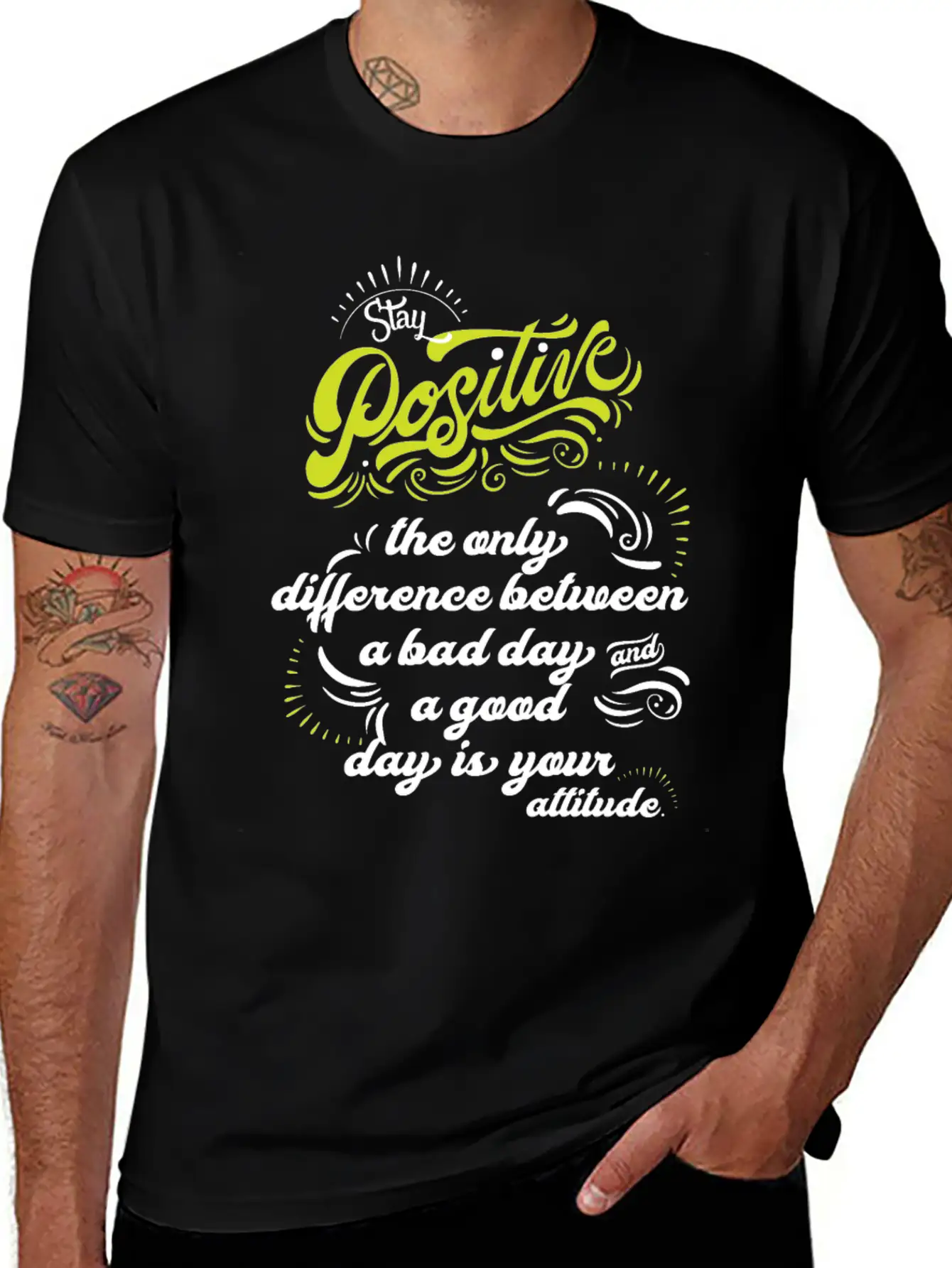 Possitive Thought Relaxed Everyday Tee – Lightweight And Durable Cotton
