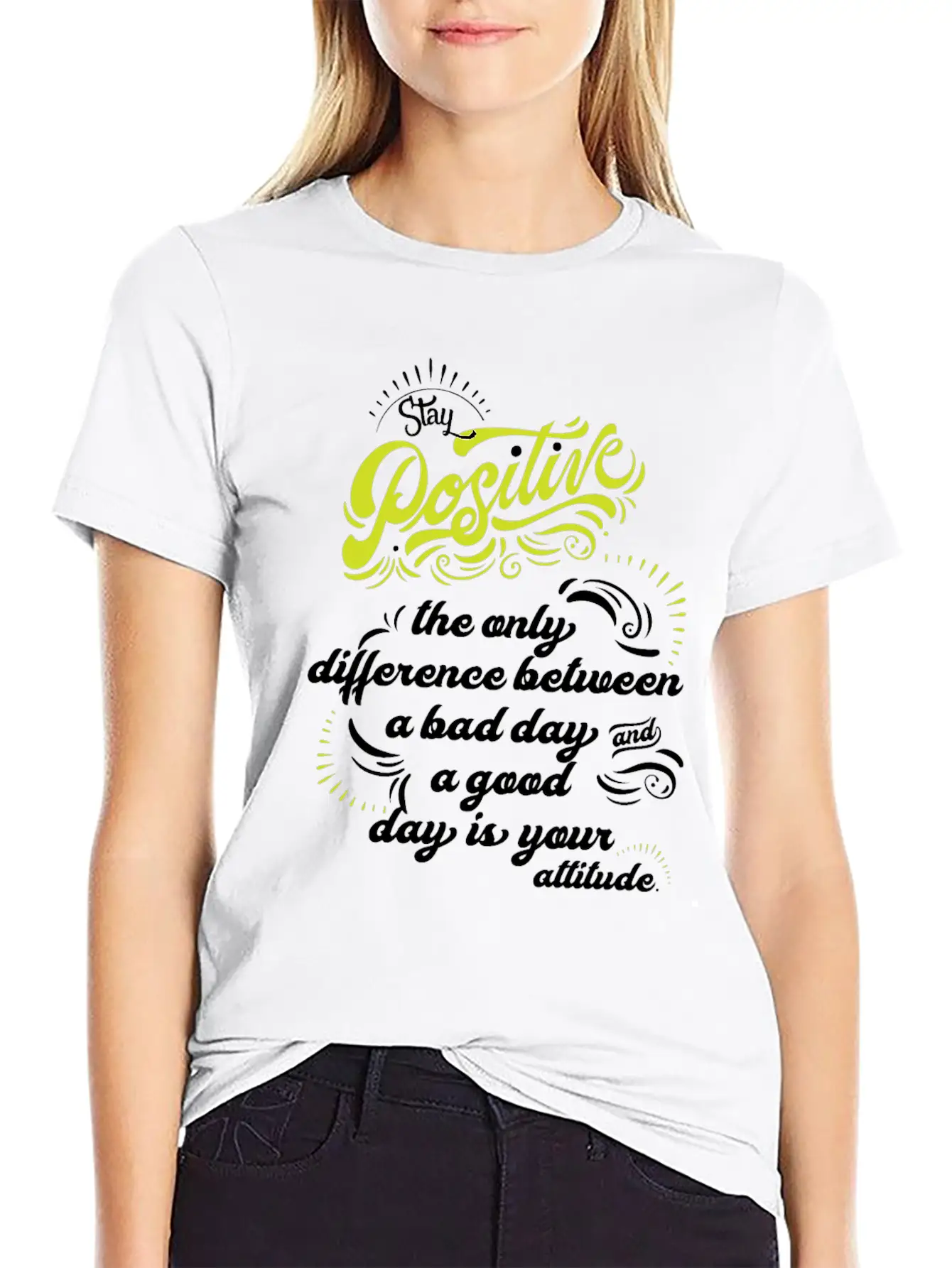 Possitive Thought Relaxed Everyday Tee – Lightweight And Durable Cotton