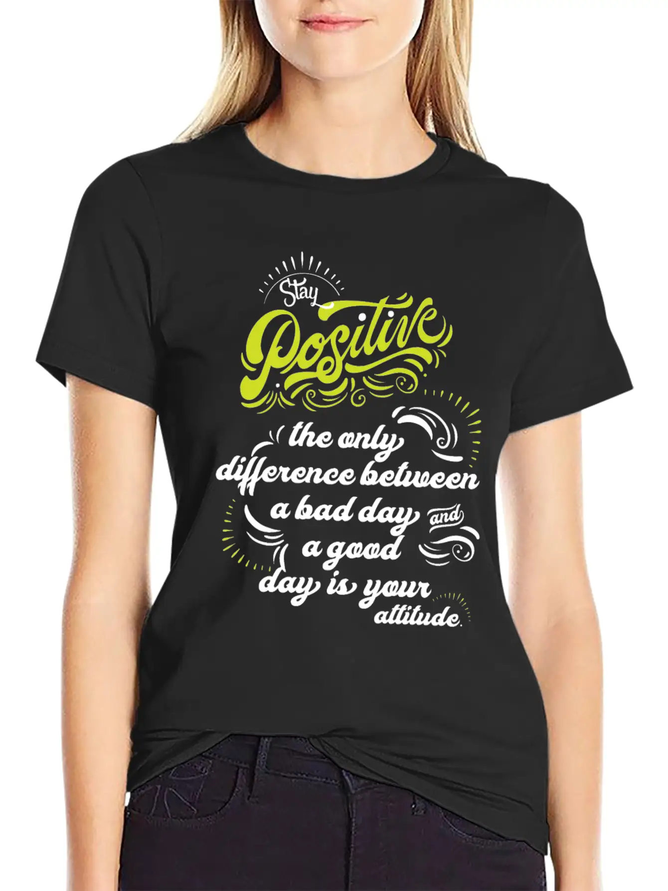 Possitive Thought Relaxed Everyday Tee – Lightweight And Durable Cotton