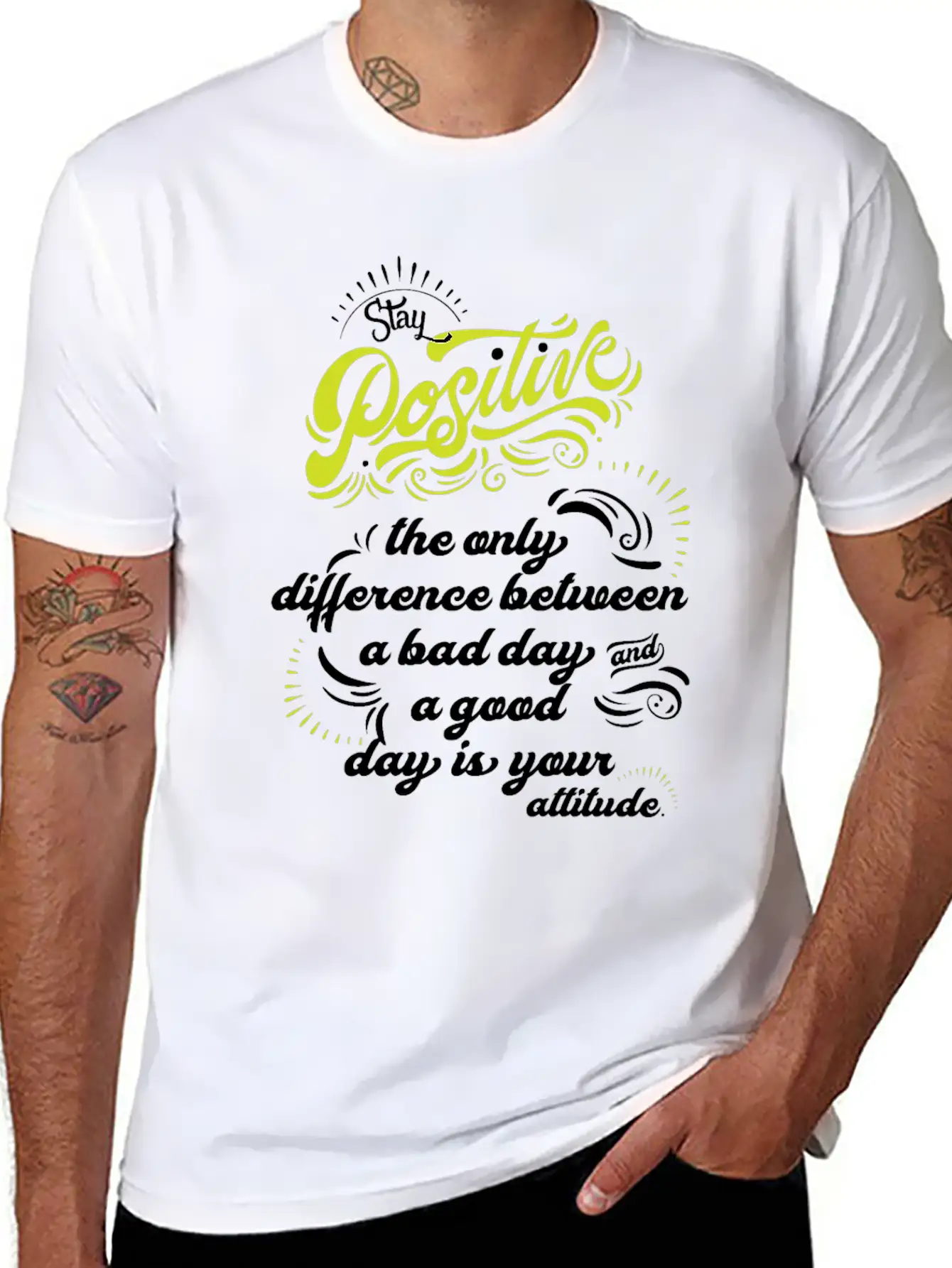 Possitive Thought Relaxed Everyday Tee – Lightweight And Durable Cotton