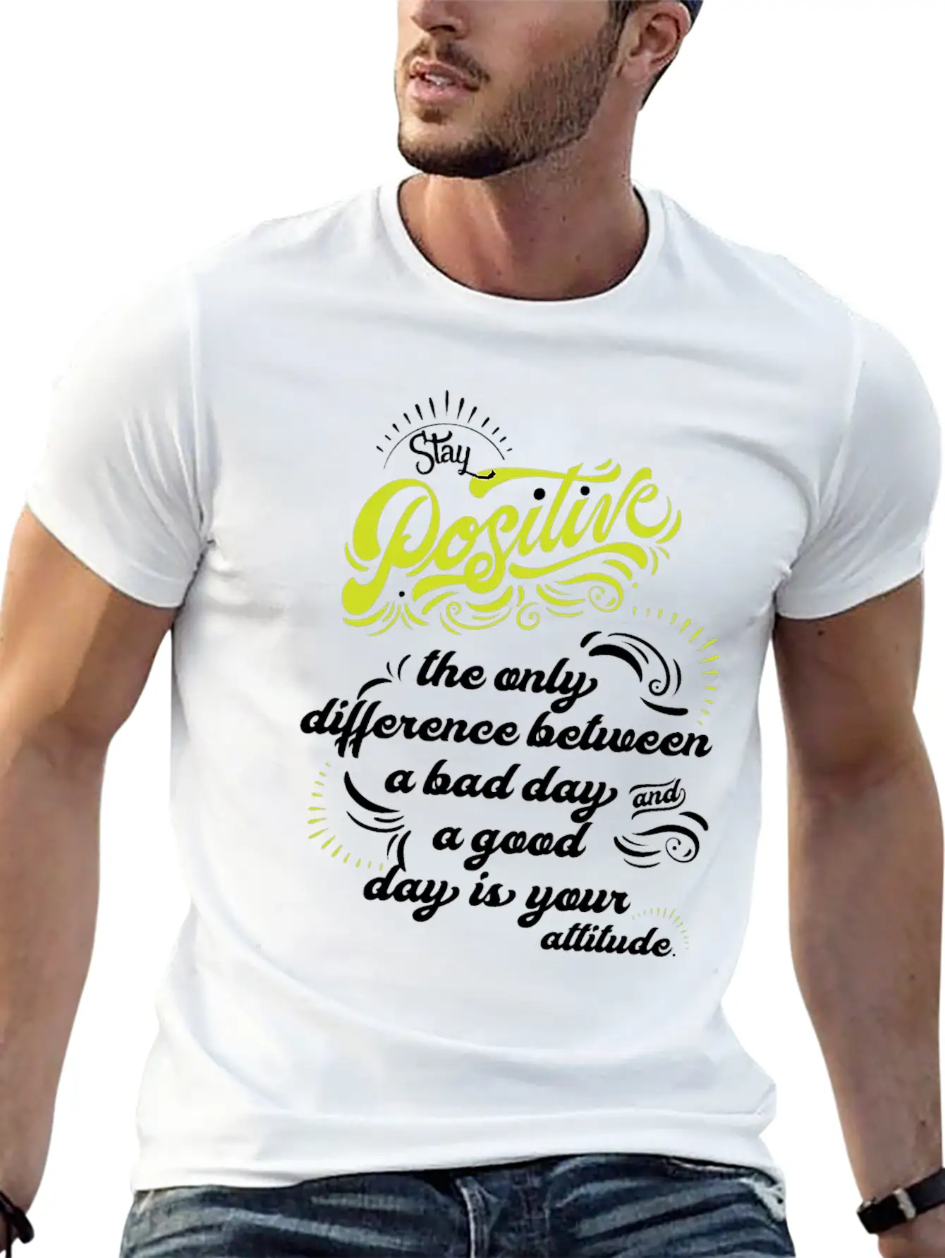 Possitive Thought Relaxed Everyday Tee – Lightweight And Durable Cotton