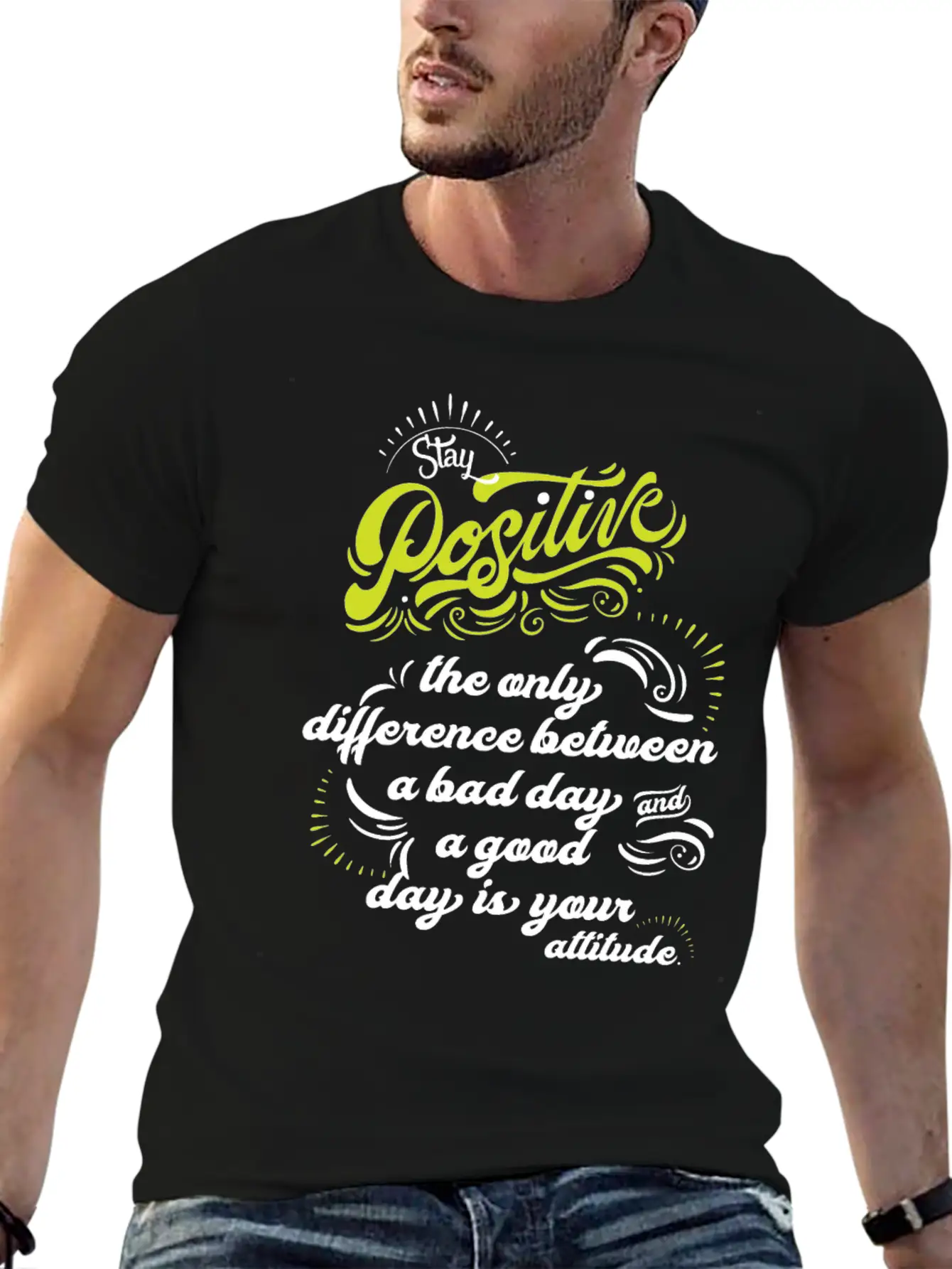 Possitive Thought Relaxed Everyday Tee – Lightweight And Durable Cotton
