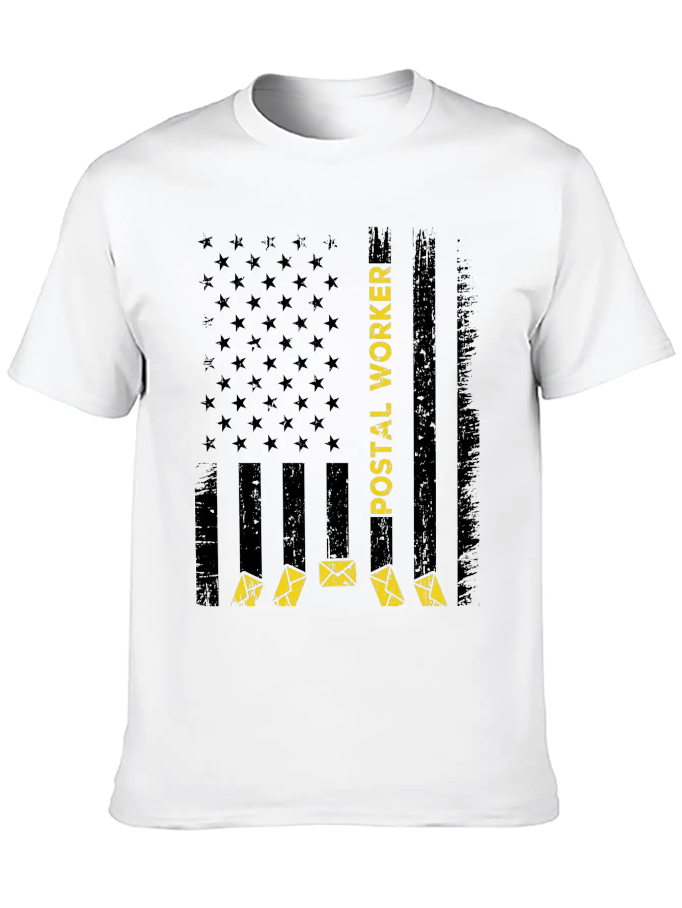 Postal Worker Usa Flag Stylish Everyday T-Shirt – Unisex Basic Cotton Tee