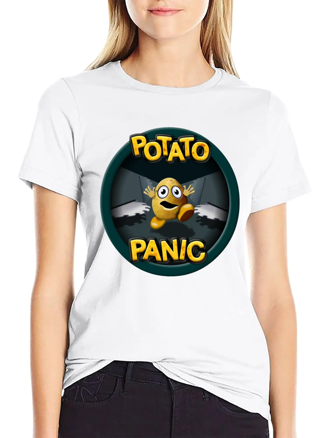 Potato Panic Stylish Everyday T-Shirt – Unisex Basic Cotton Tee