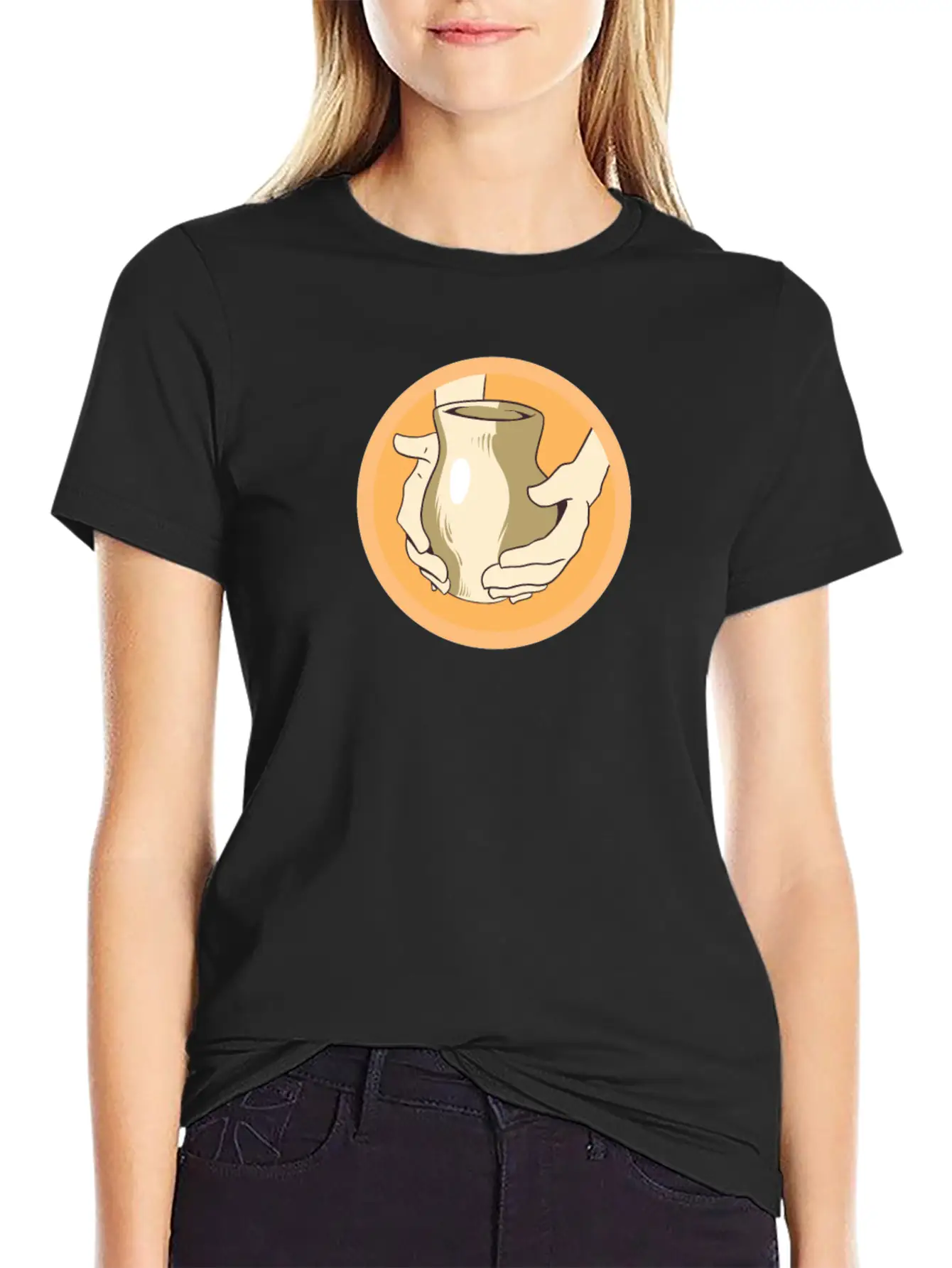 Potters Pottery Wheel Art Potters Ceramic Clay Basic Graphic T-Shirt – Daily Comfort In Soft Cotton