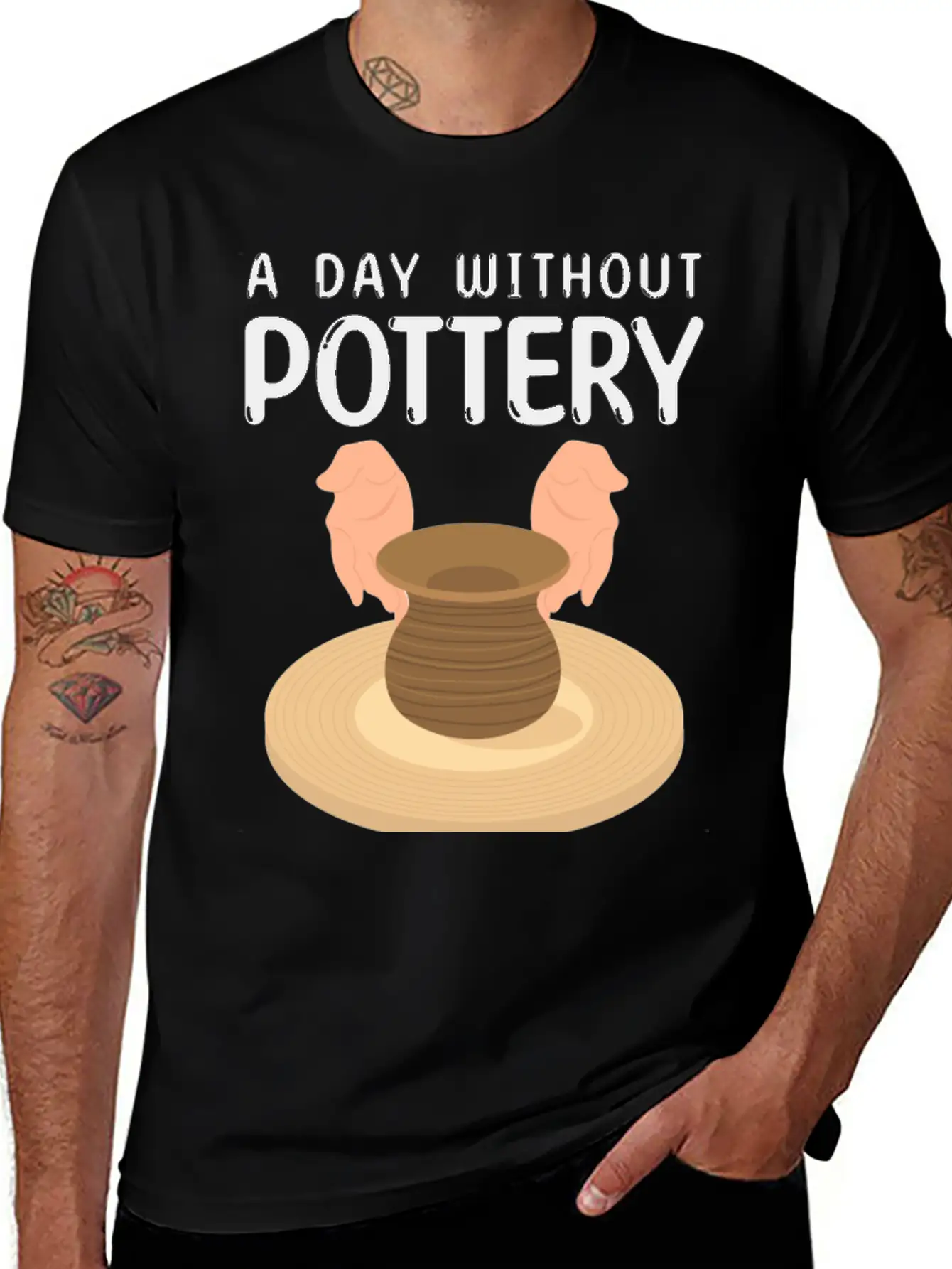 Pottery Gift Idea | Potters Ceramists Pottery Clay Modern Fit Casual T-Shirt ��� Clean And Versatile Design