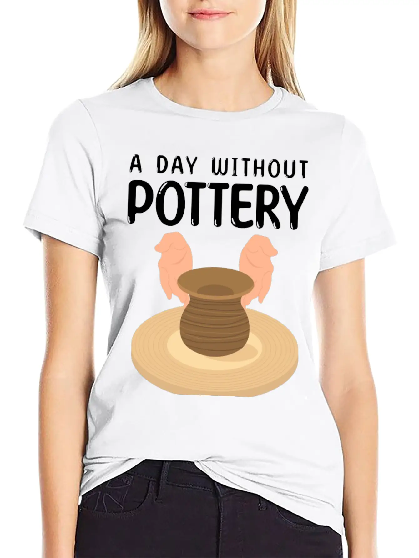 Pottery Gift Idea | Potters Ceramists Pottery Clay Modern Fit Casual T-Shirt ��� Clean And Versatile Design