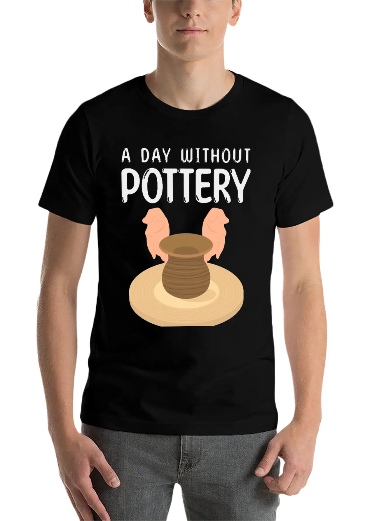 Pottery Gift Idea | Potters Ceramists Pottery Clay Modern Fit Casual T-Shirt ��� Clean And Versatile Design