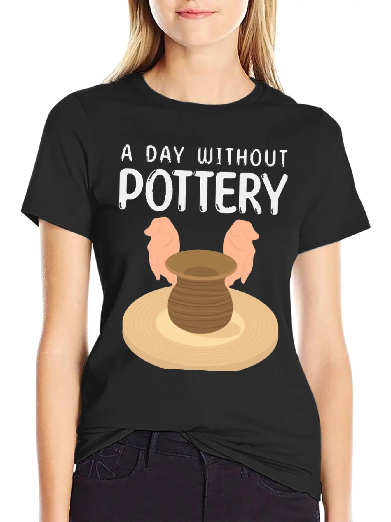Pottery Gift Idea | Potters Ceramists Pottery Clay Modern Fit Casual T-Shirt ��� Clean And Versatile Design