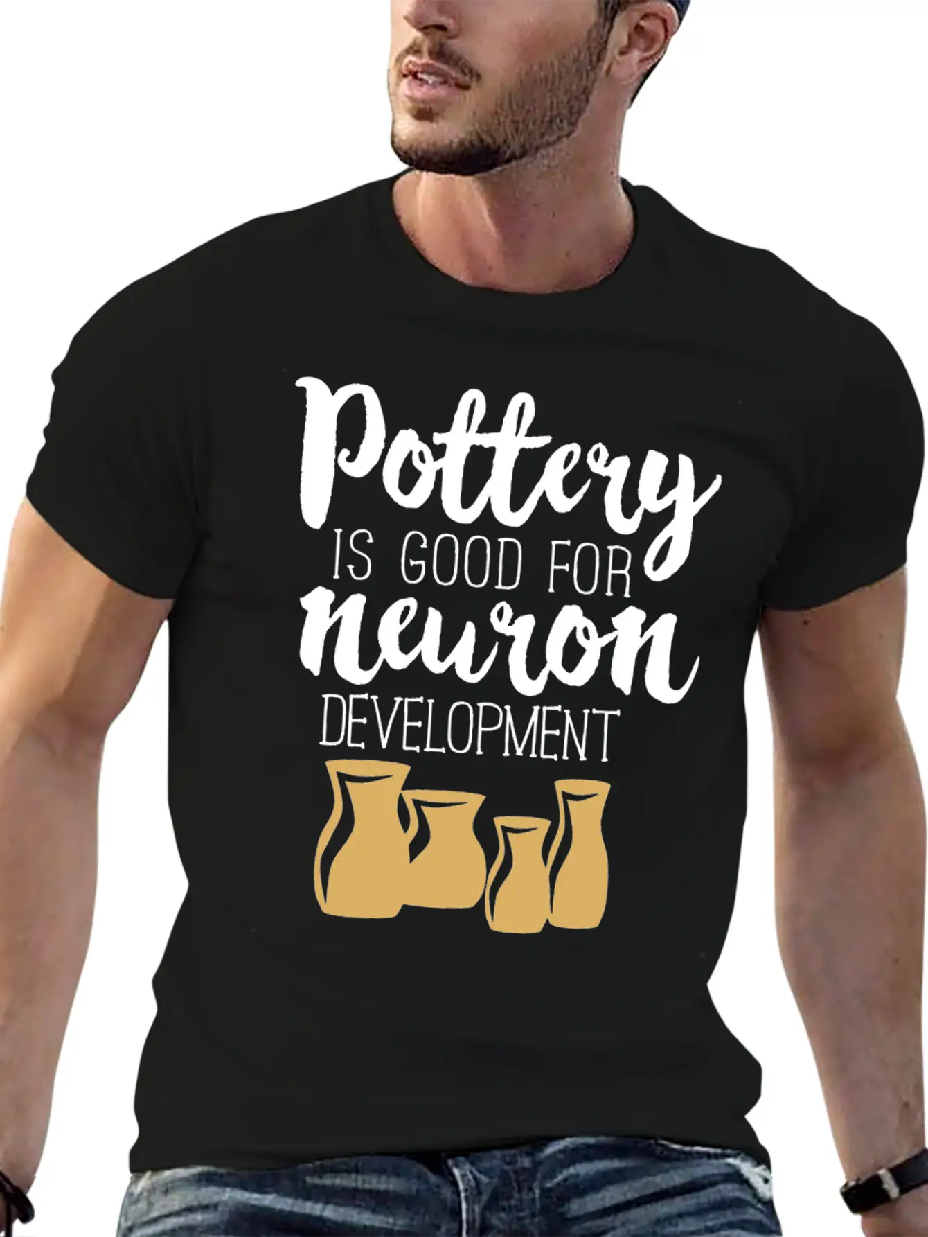 Pottery Gifts Anniversary Funny Ceramics Neuron Basic Graphic T-Shirt – Daily Comfort In Soft Cotton