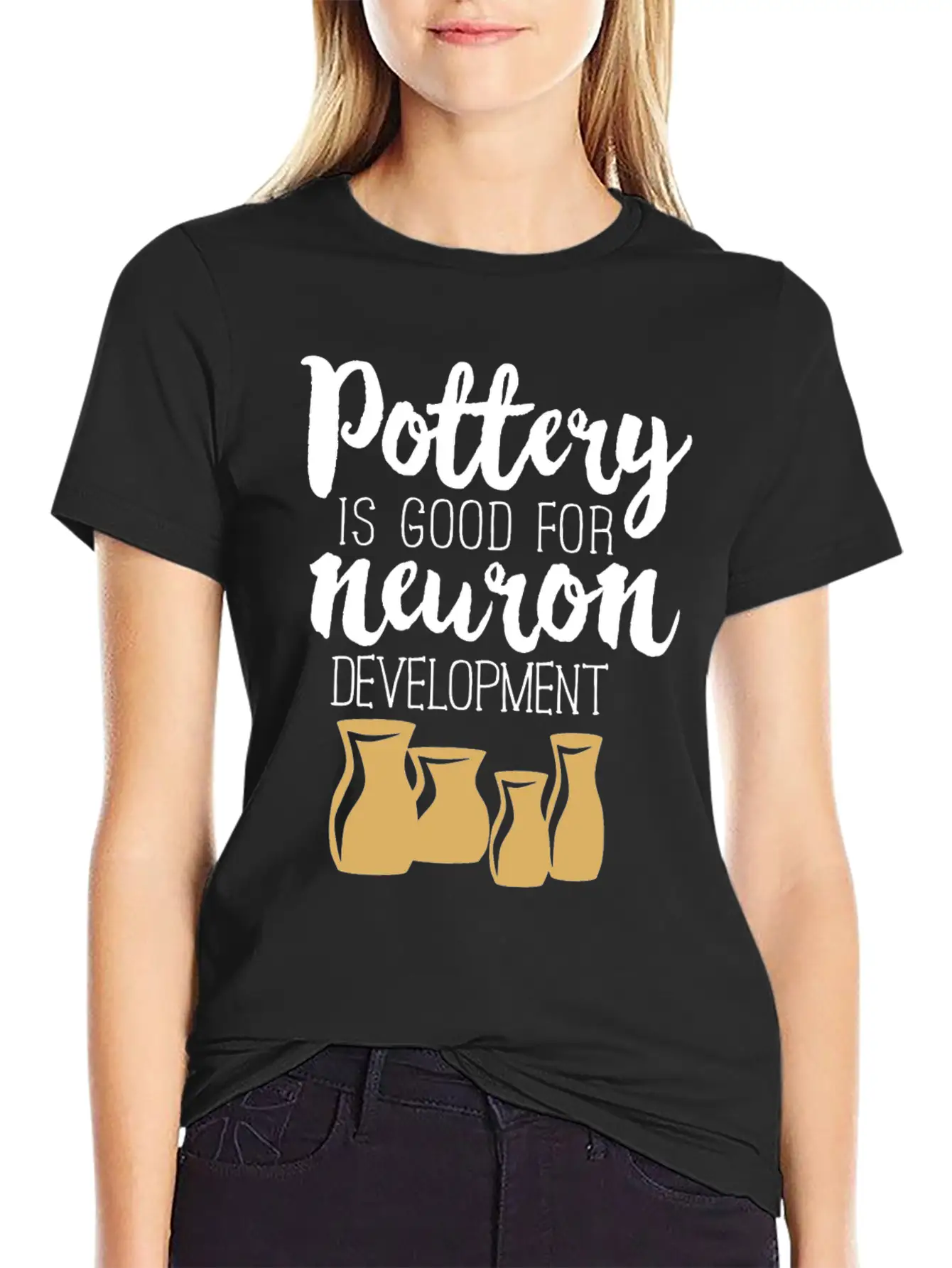 Pottery Gifts Anniversary Funny Ceramics Neuron Basic Graphic T-Shirt – Daily Comfort In Soft Cotton