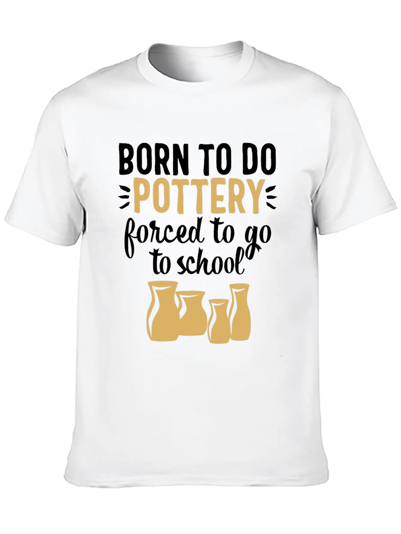 Pottery Gifts Her Anniversary Funny Ceramics Born Lightweight Cotton T-Shirt – Daily Comfort Graphic Shirt